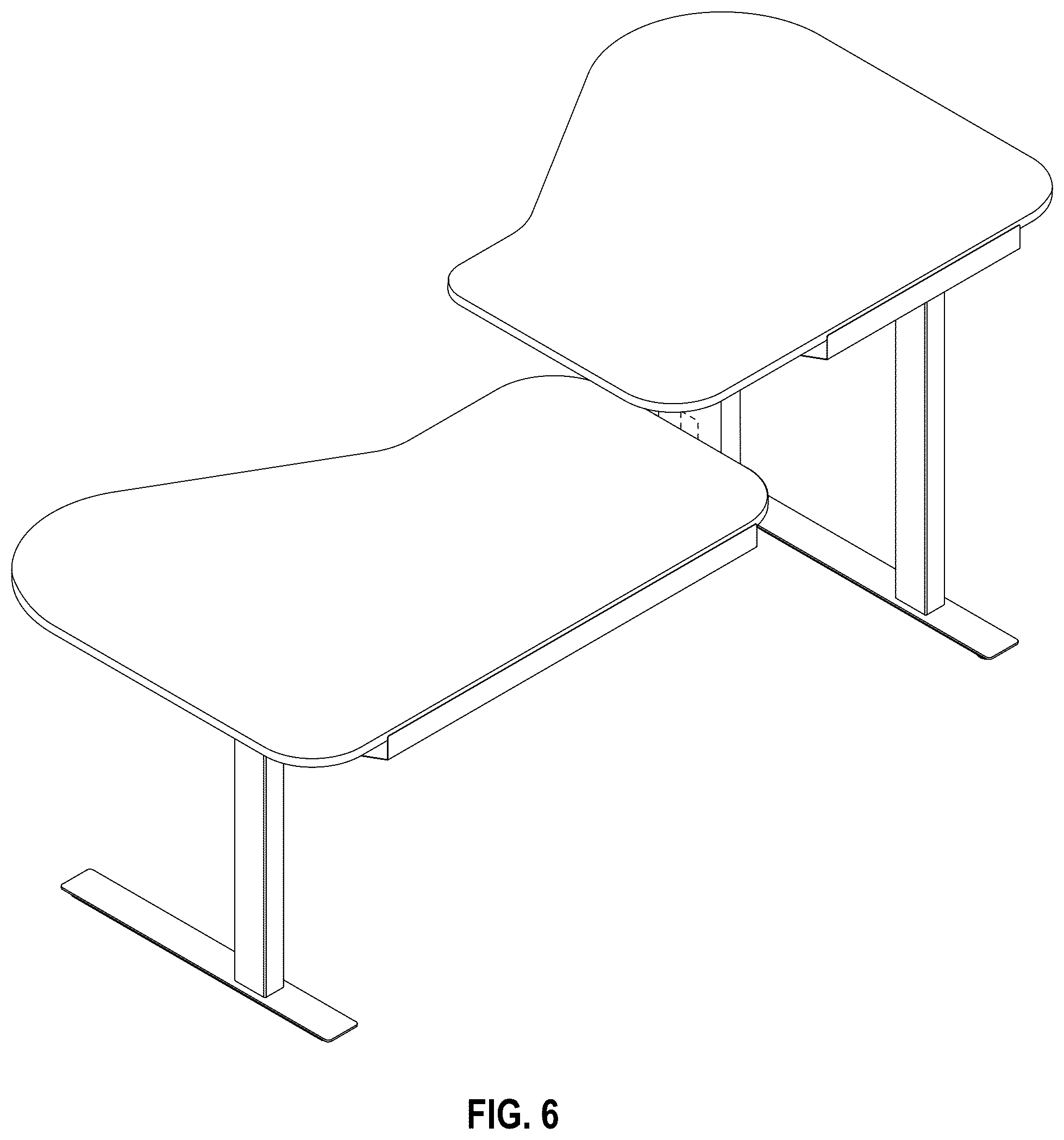 Patent USD1075370 Figure 6 – Office table