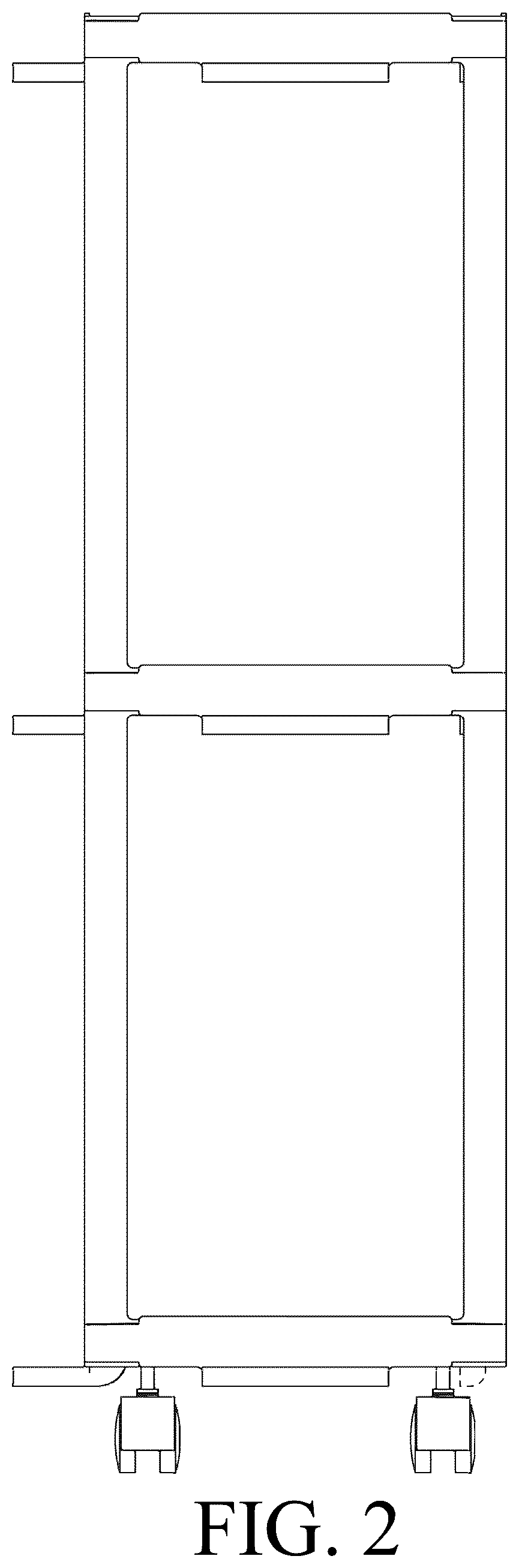 Patent USD1075374 Figure 2 – Multi-tiered utility cart