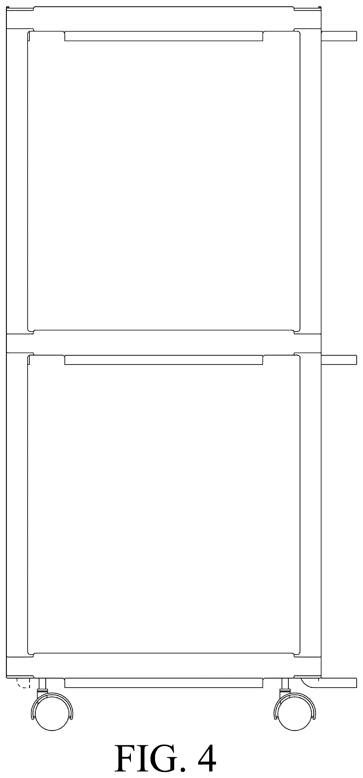 Patent USD1075374 Figure 4 – Multi-tiered utility cart