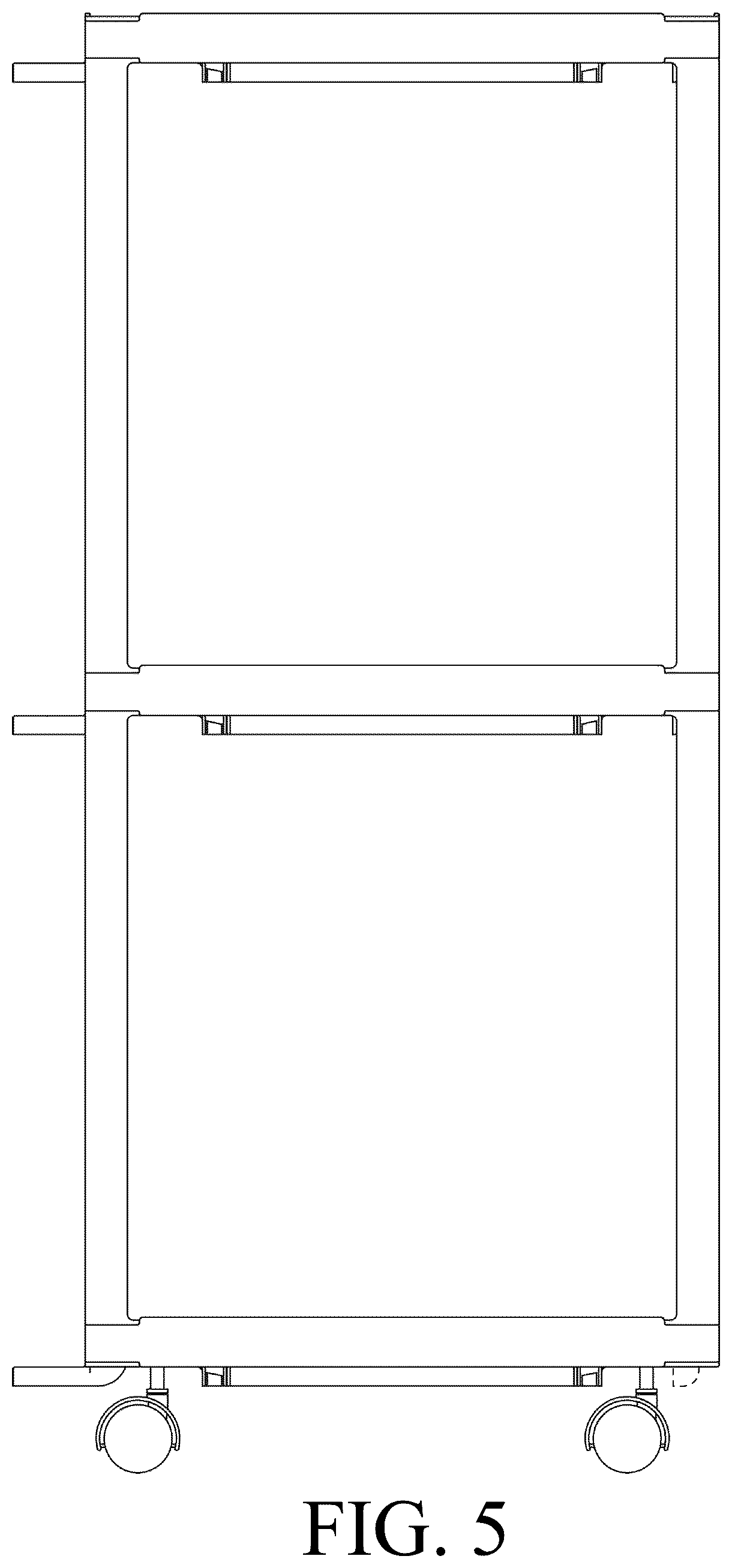 Patent USD1075374 Figure 5 – Multi-tiered utility cart