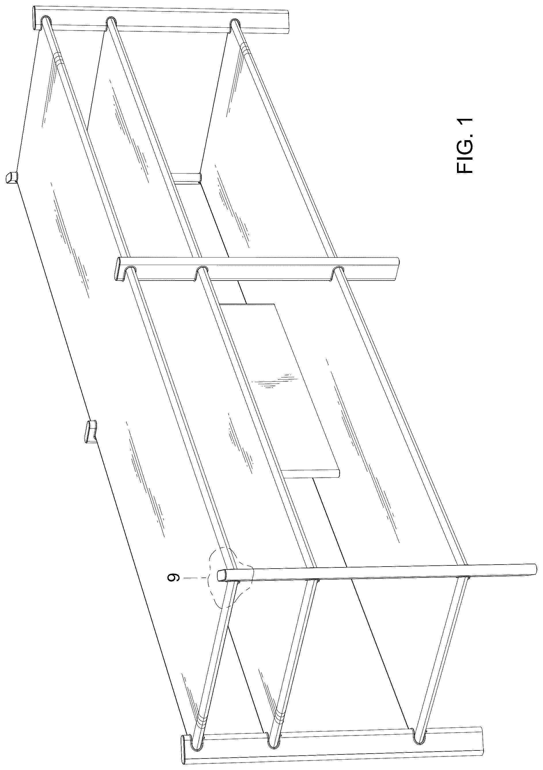 Patent USD1075375 Figure 1 – Shelving unit