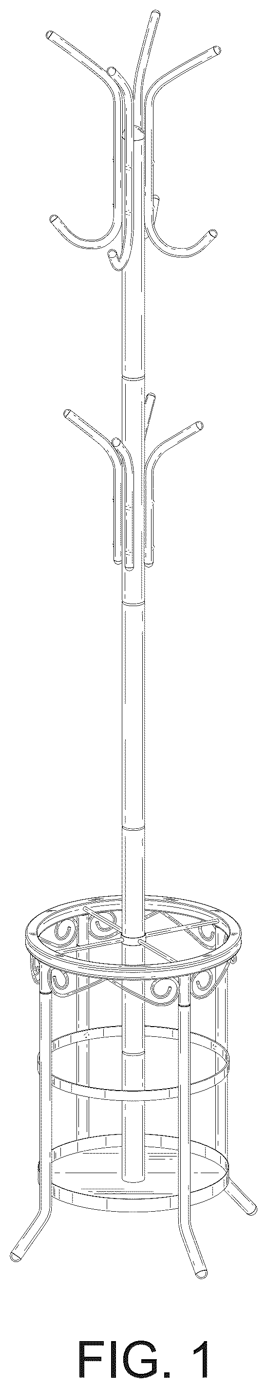 Patent USD1075377 Figure 1 – Coat rack