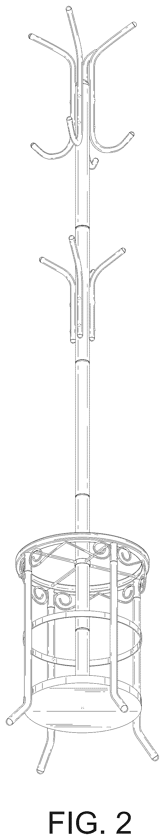 Patent USD1075377 Figure 2 – Coat rack