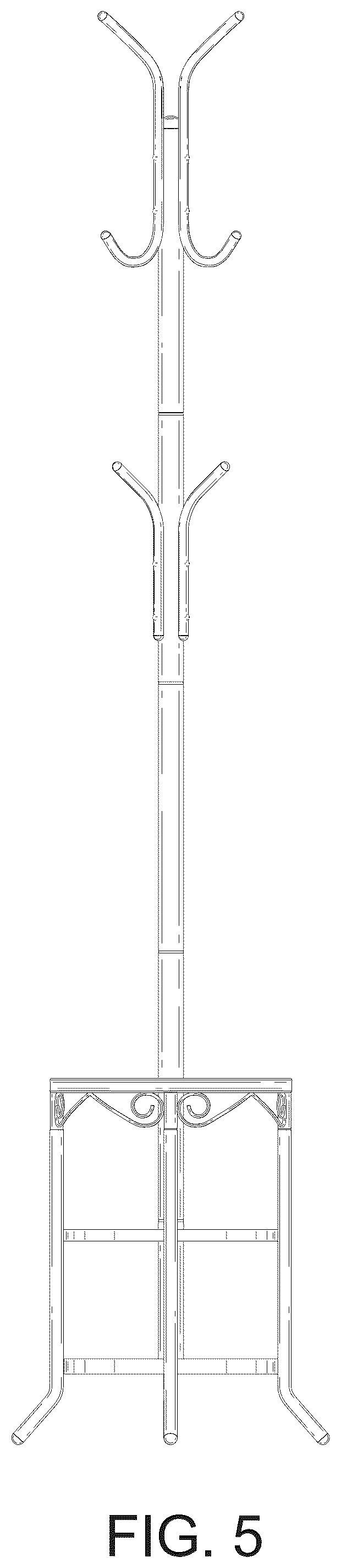 Patent USD1075377 Figure 5 – Coat rack