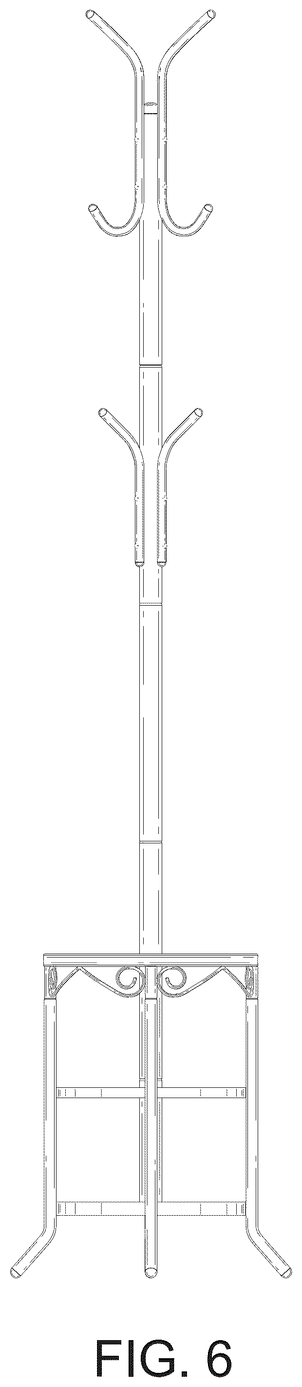 Patent USD1075377 Figure 6 – Coat rack