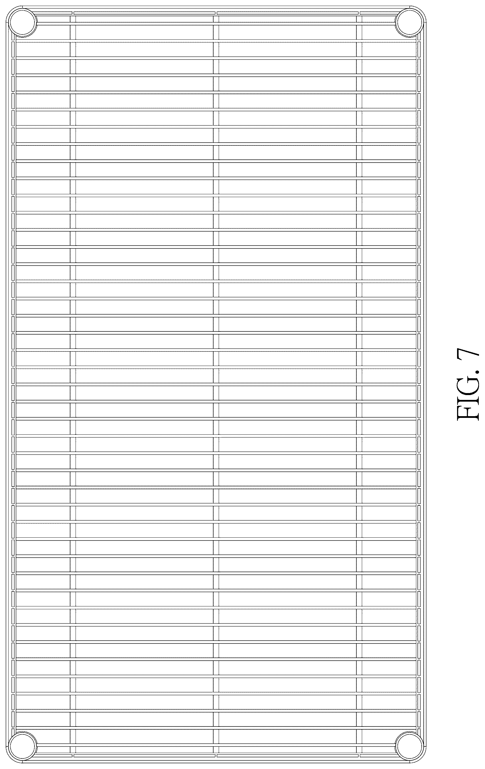 Patent USD1075380 Figure 7 – Partition plate for a storage rack