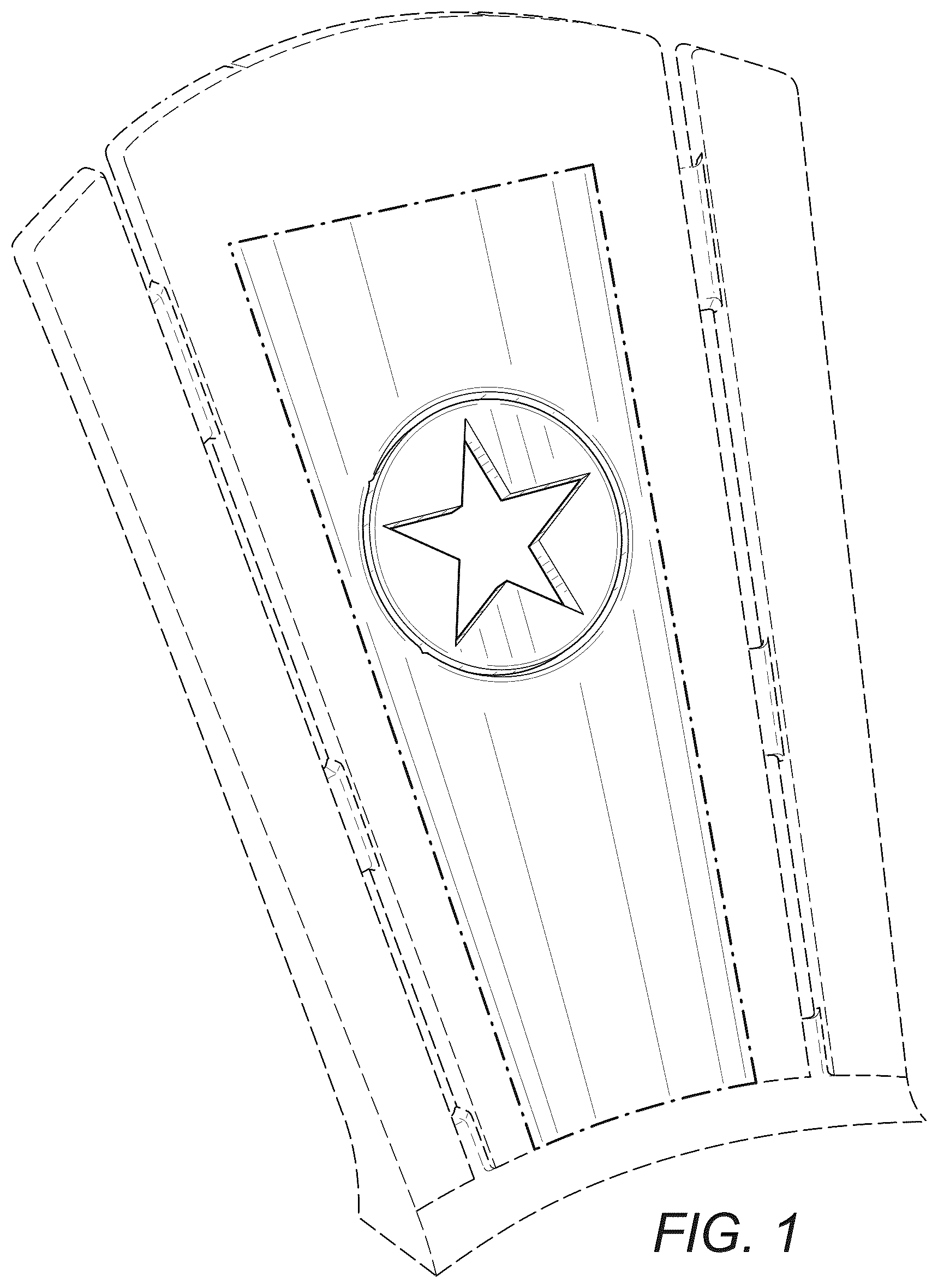 Patent USD1075388 Figure 1 – Chair back