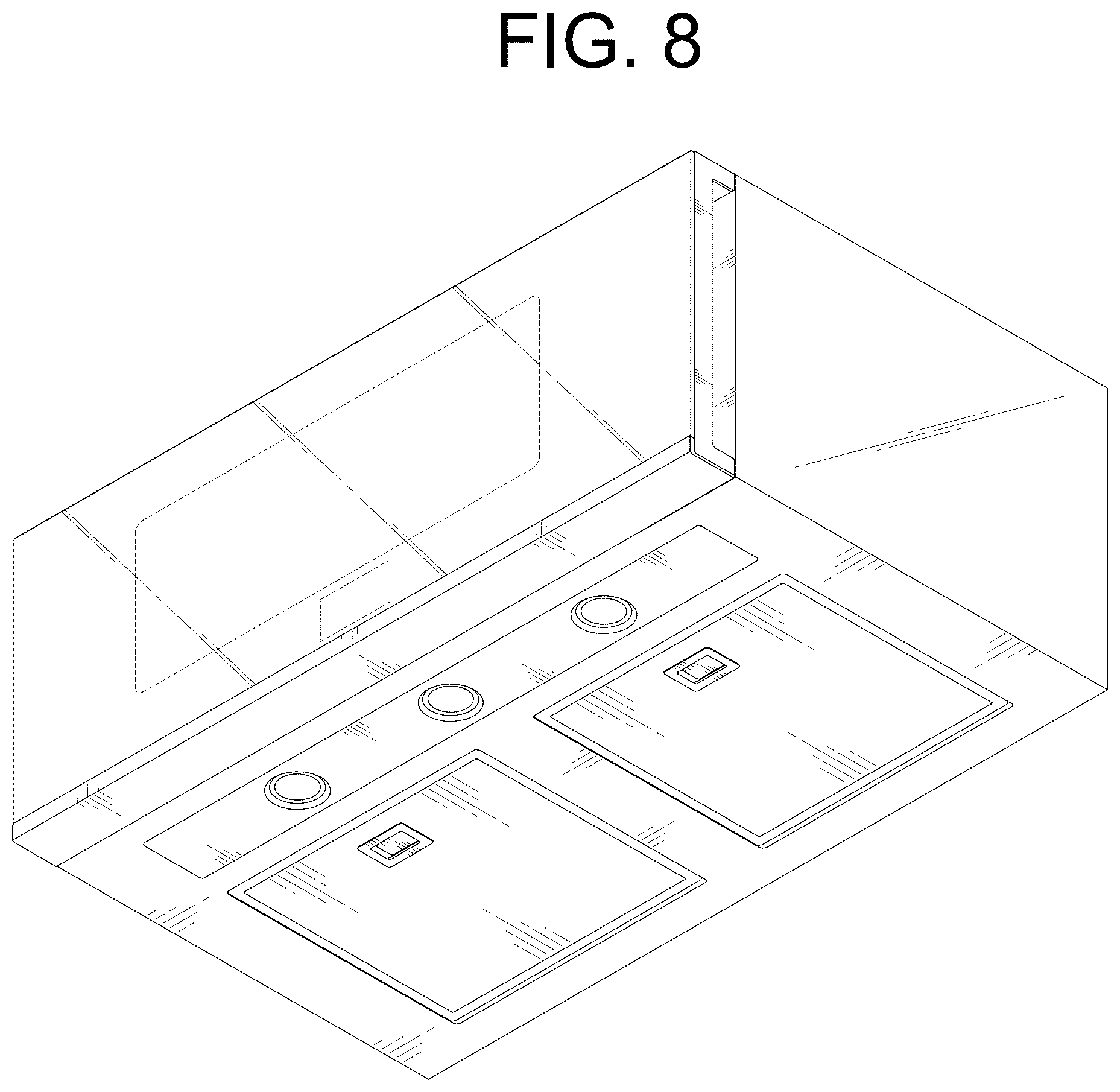 Patent USD1075394 Figure 5 – Microwave oven with hood