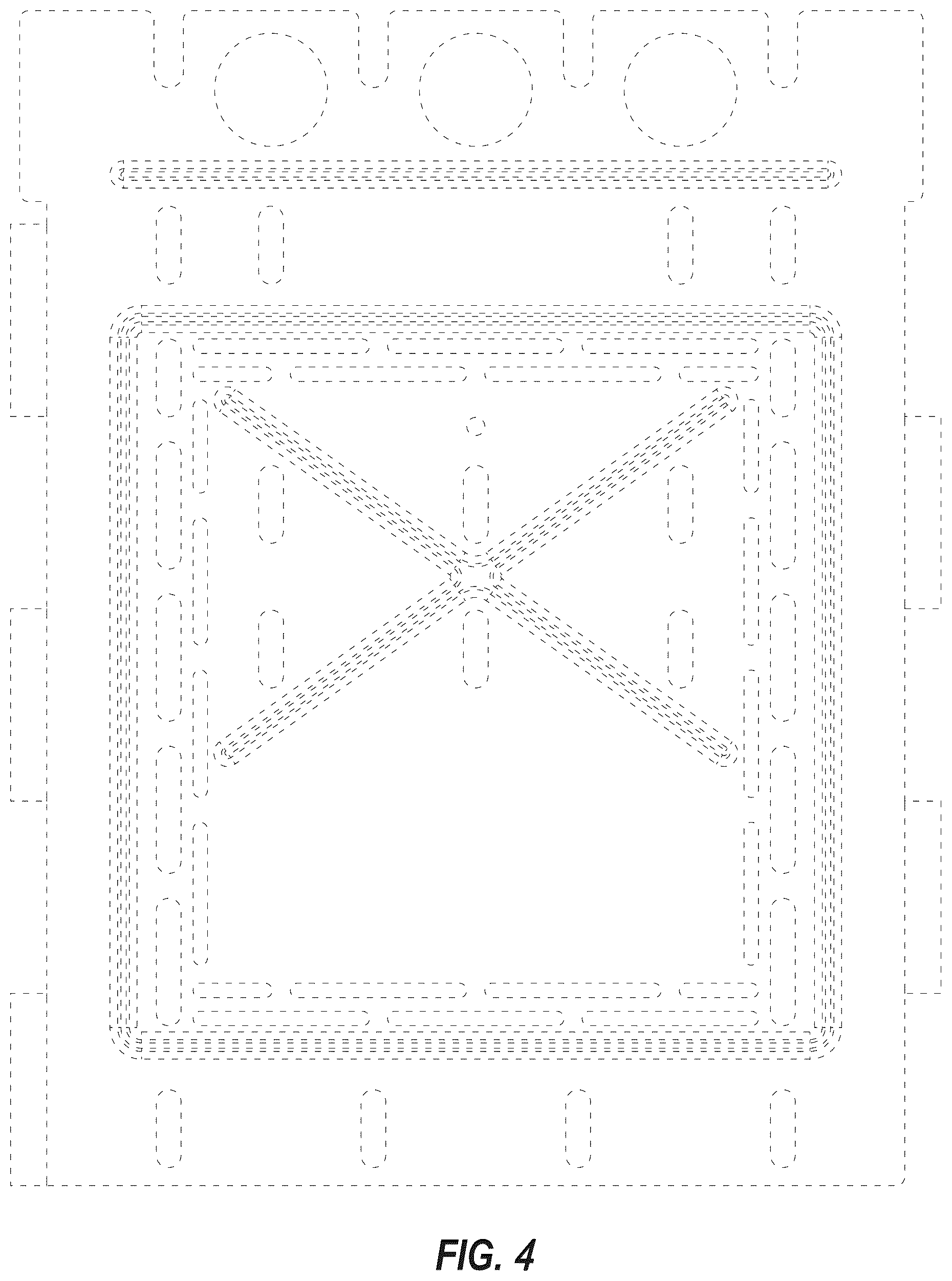 Patent USD1075405 Figure 4 – Combustion container panel