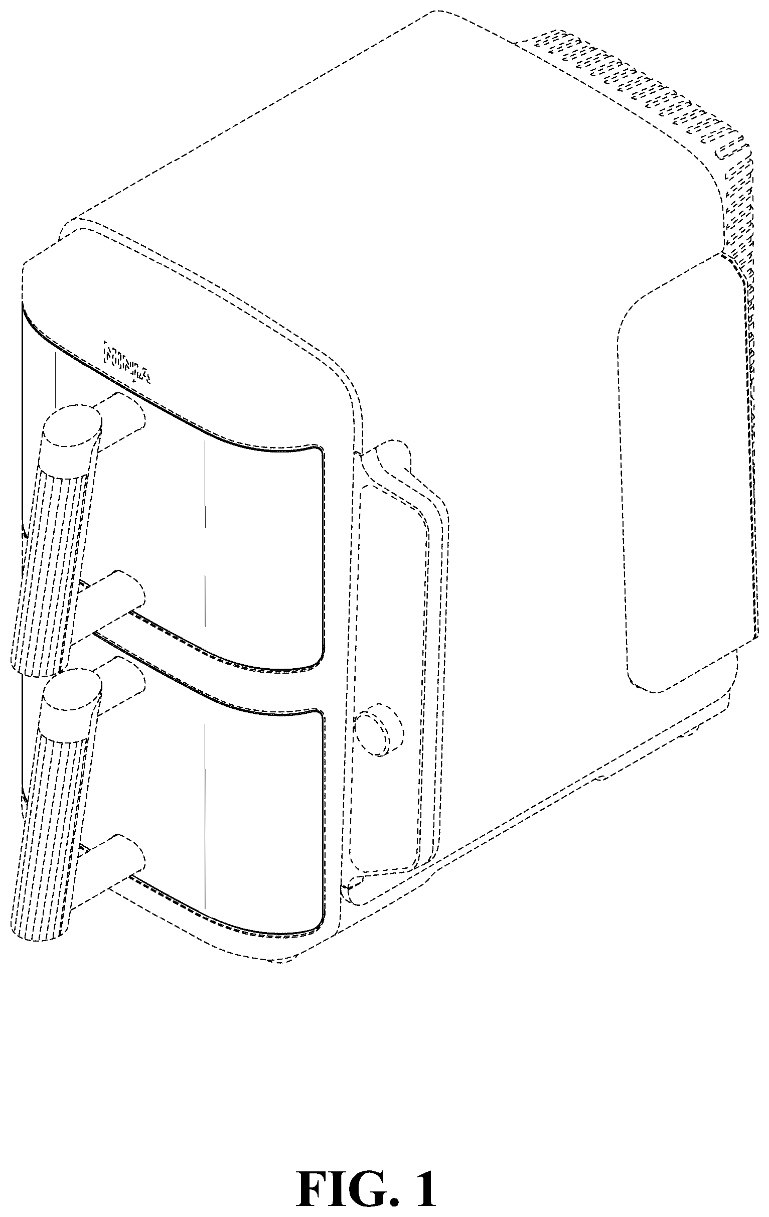 Patent USD1075406 Figure 1 – Stacked air fryer