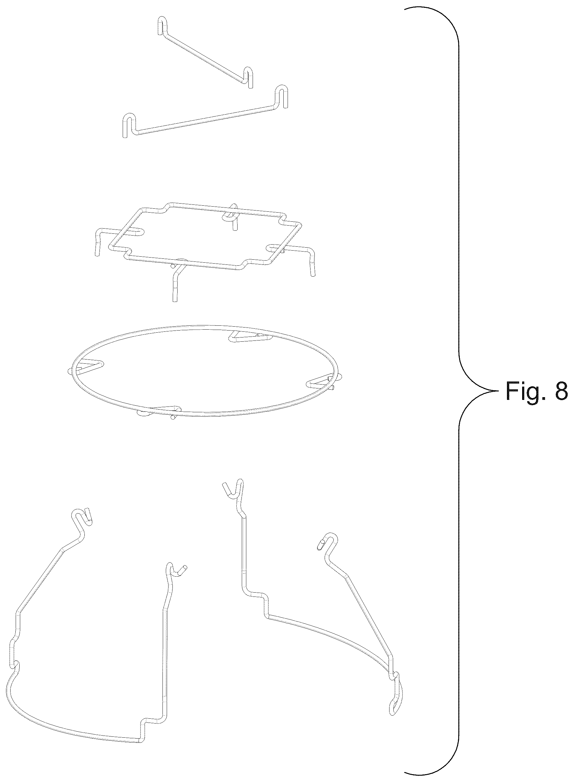 Patent USD1075409 Figure 6 – Vertical hanger system