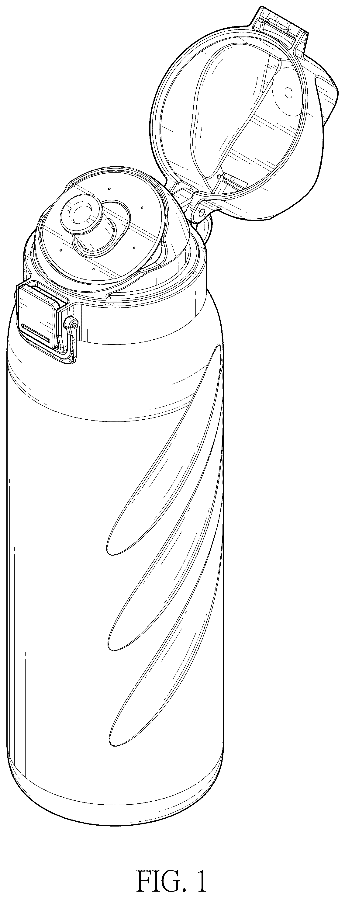 Patent USD1075413 Figure 1 – Water bottle with scented lid