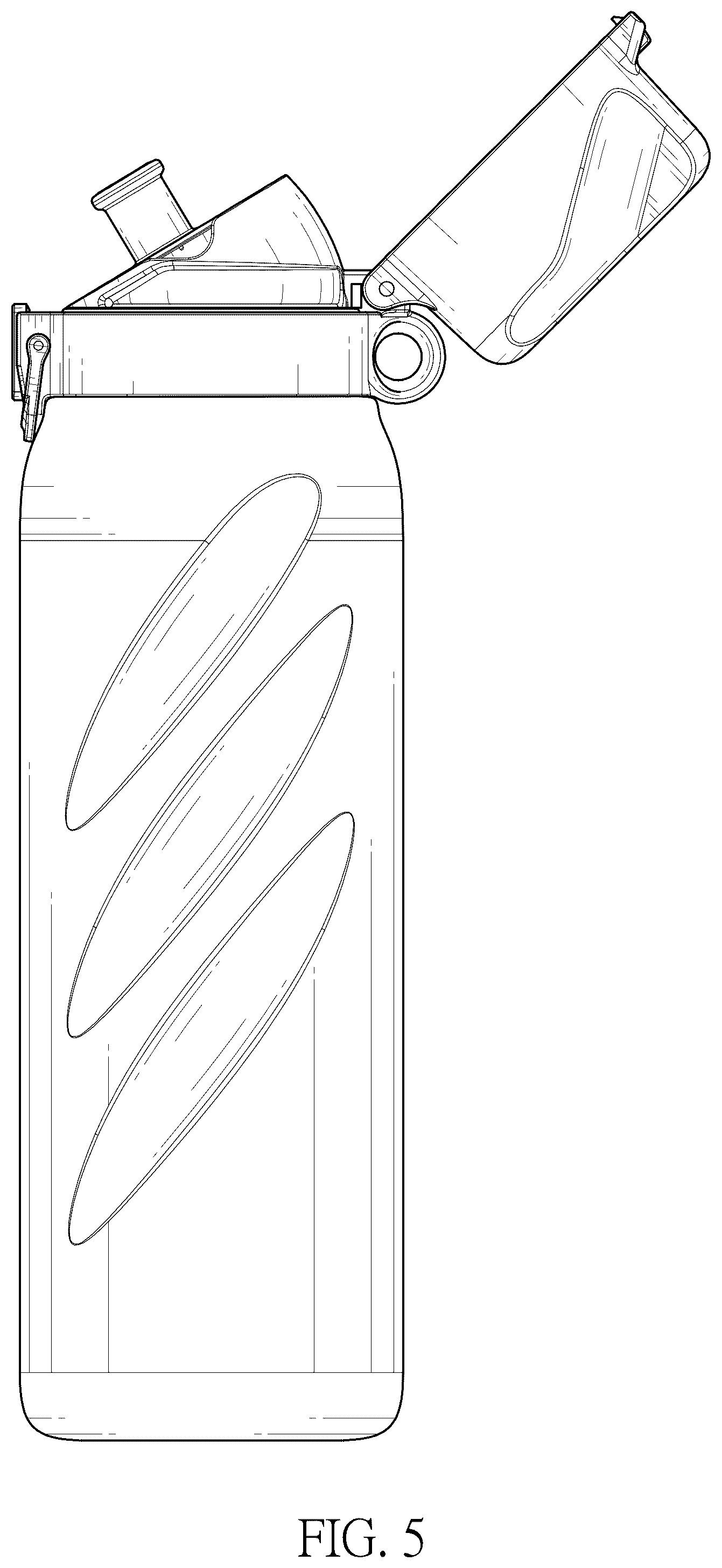 Patent USD1075413 Figure 5 – Water bottle with scented lid