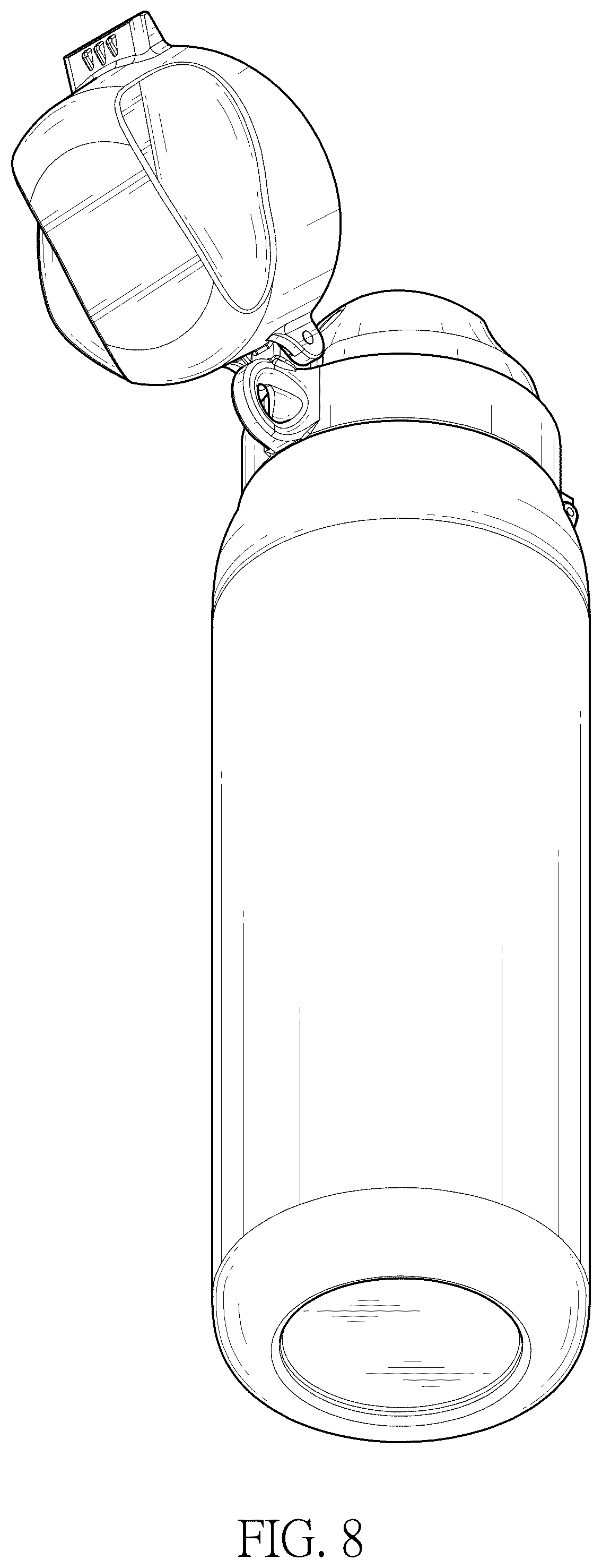 Patent USD1075413 Figure 8 – Water bottle with scented lid