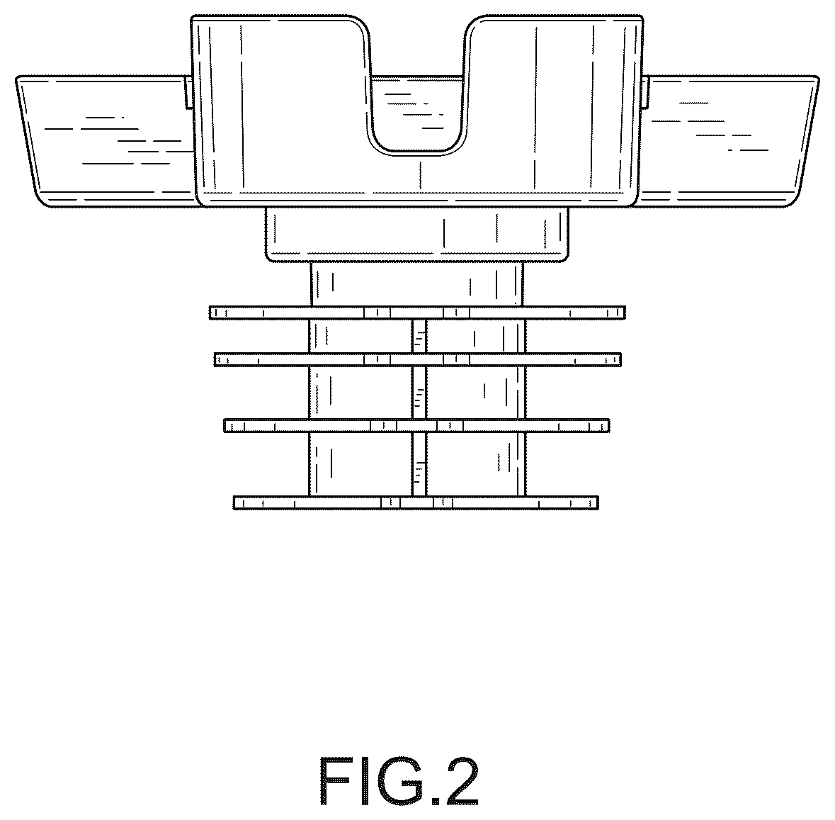 Patent USD1075420 Figure 2 – Tray for food and drink