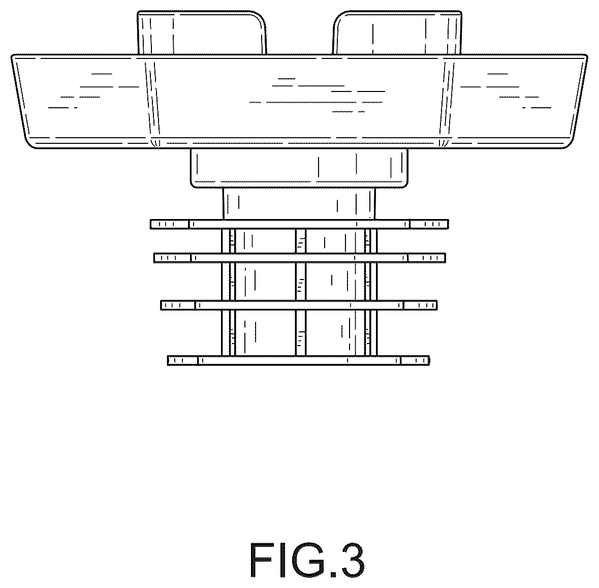 Patent USD1075420 Figure 3 – Tray for food and drink