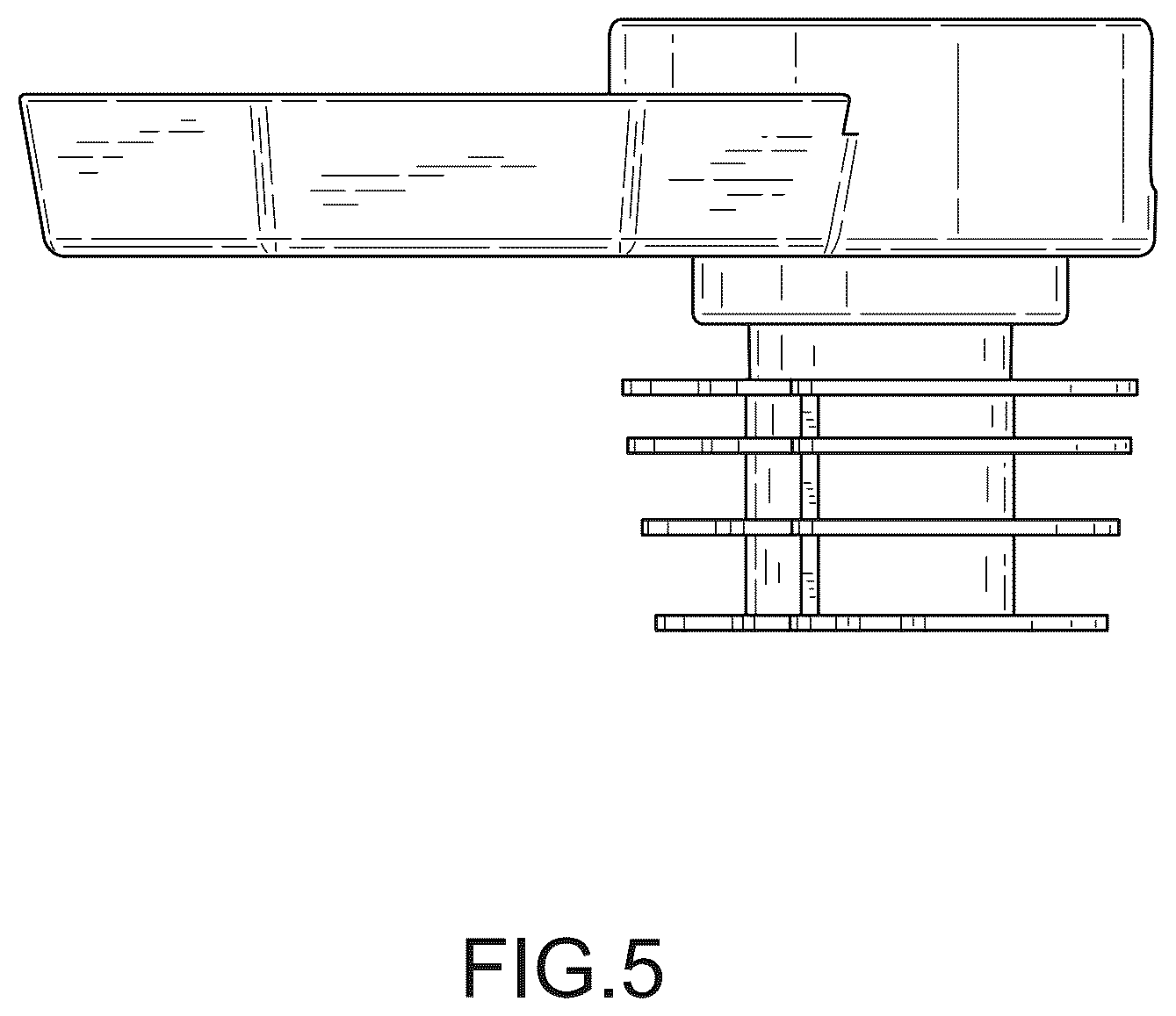 Patent USD1075420 Figure 5 – Tray for food and drink