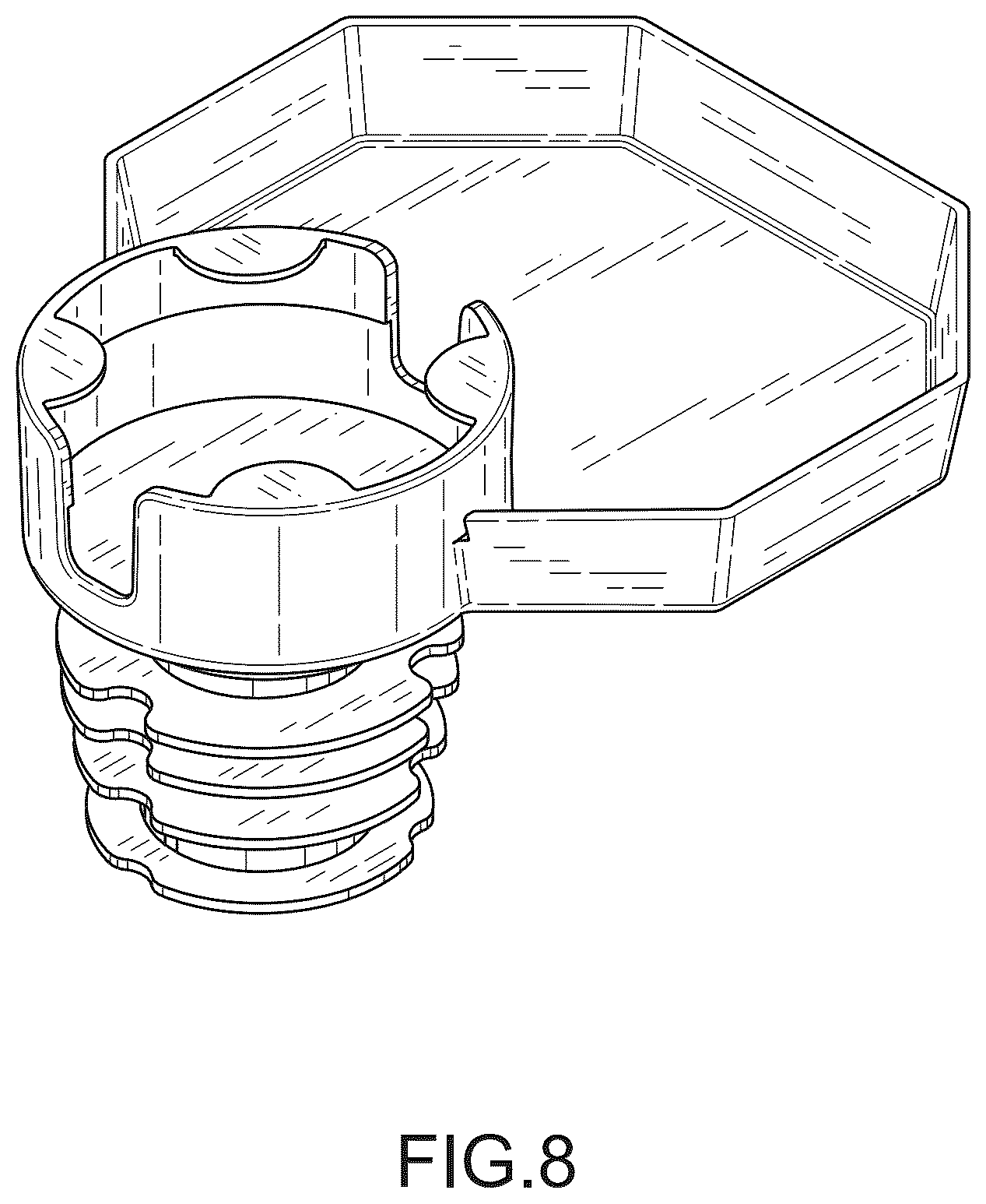 Patent USD1075420 Figure 8 – Tray for food and drink