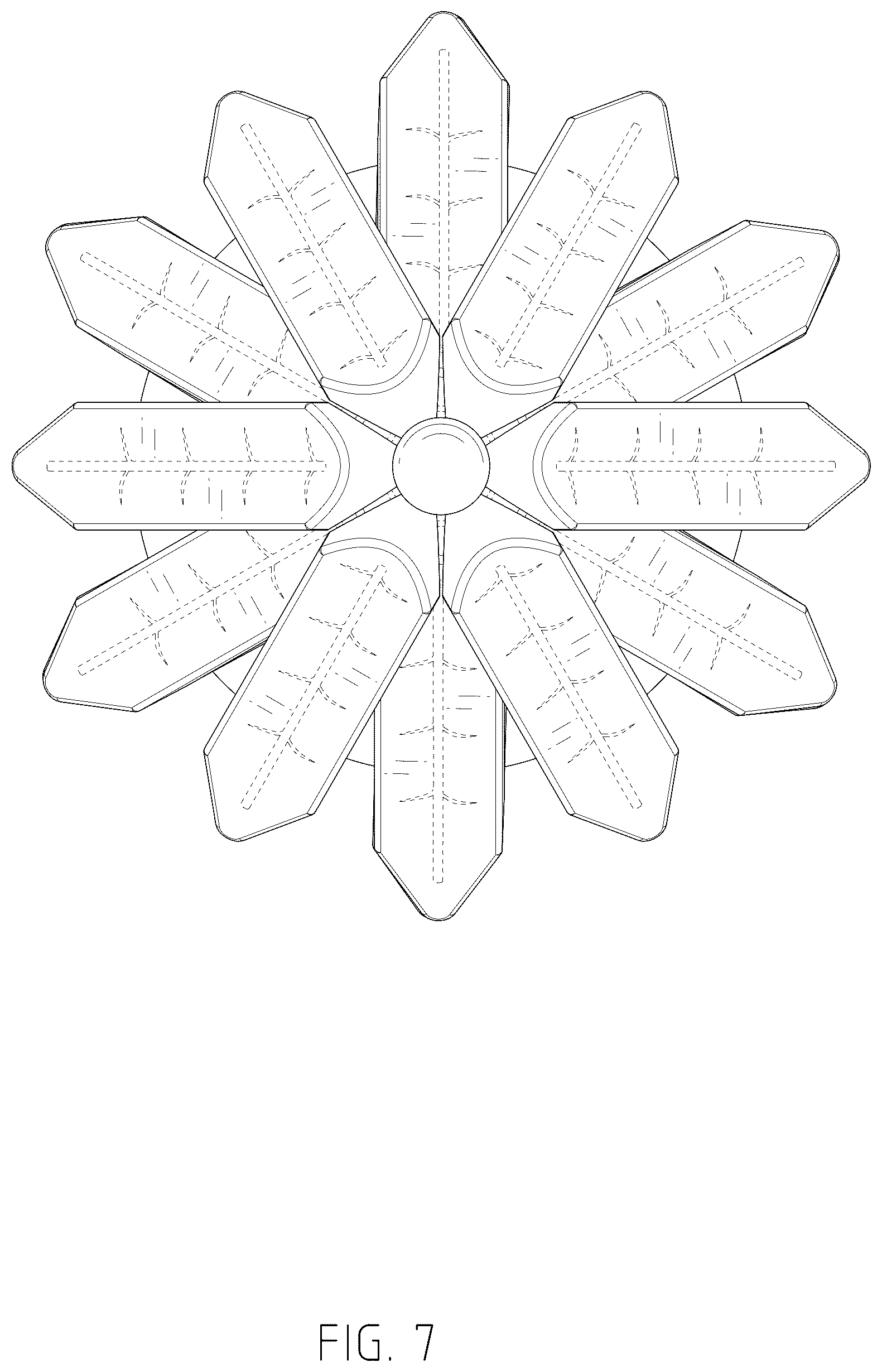 Patent USD1075421 Figure 7 – Combined set of table mats and stand
