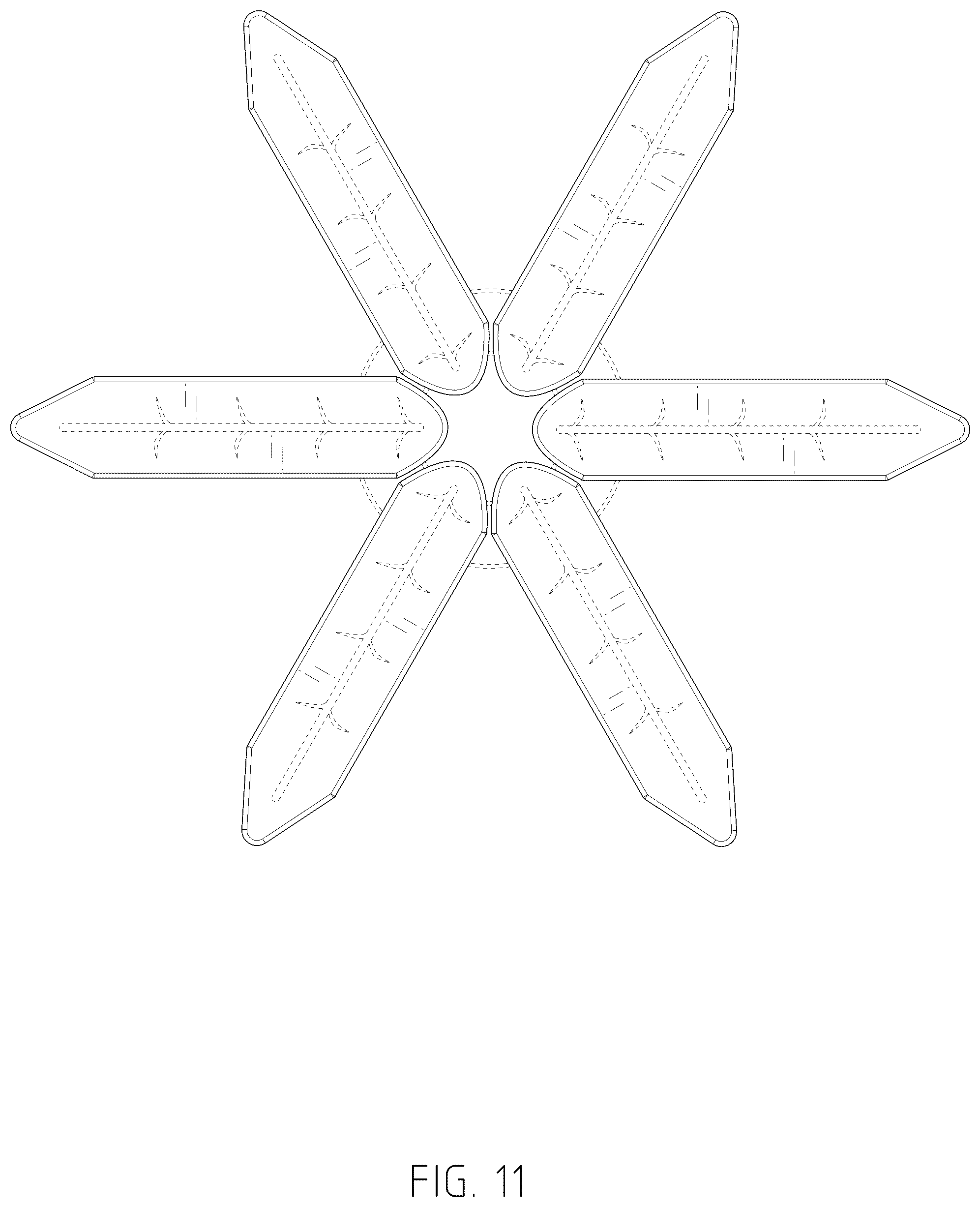Patent USD1075421 Figure 11 – Combined set of table mats and stand