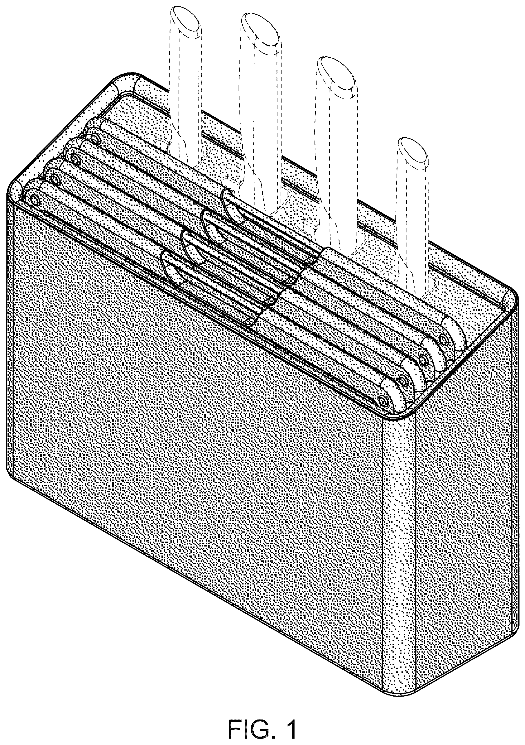 Patent USD1075434 Figure 1 – Combined cutting boards and knife holder