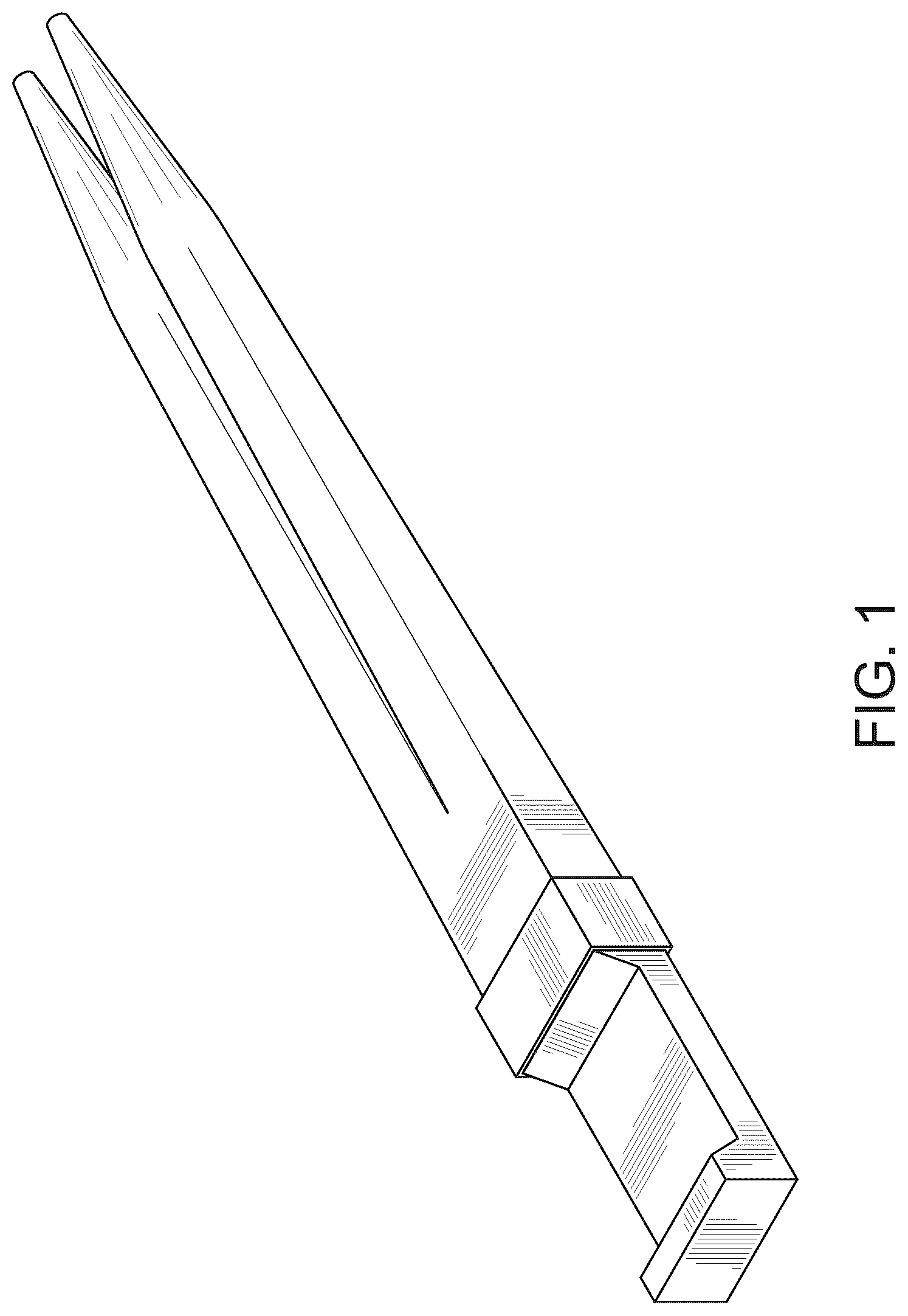 Patent USD1075435 Figure 1 – Combined chopsticks with rest
