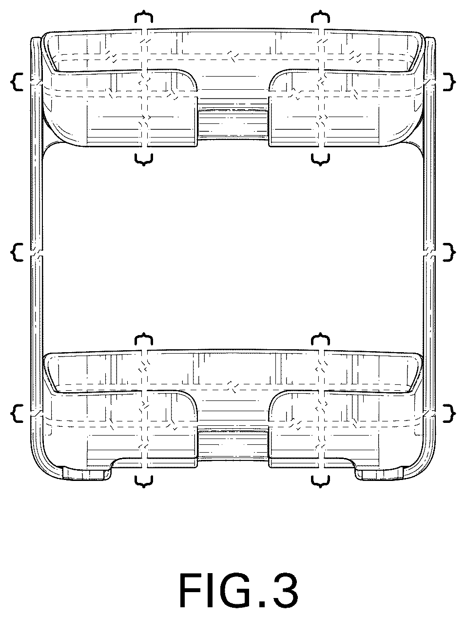 Patent USD1075443 Figure 3 – Beverage can holder