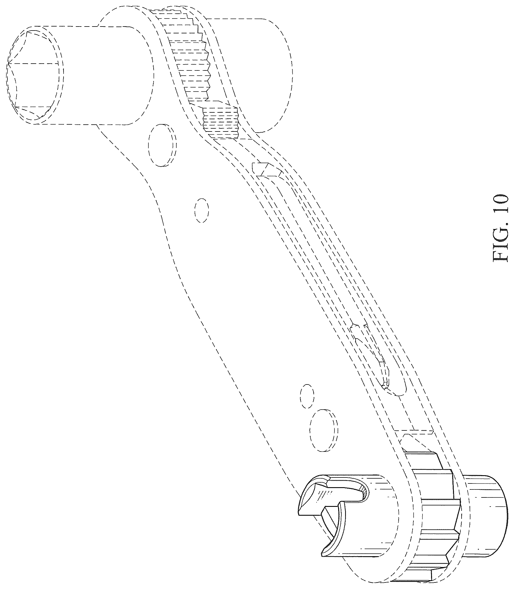 Patent USD1075449 Figure 9 – Ratchet socket of a skateboard wrench