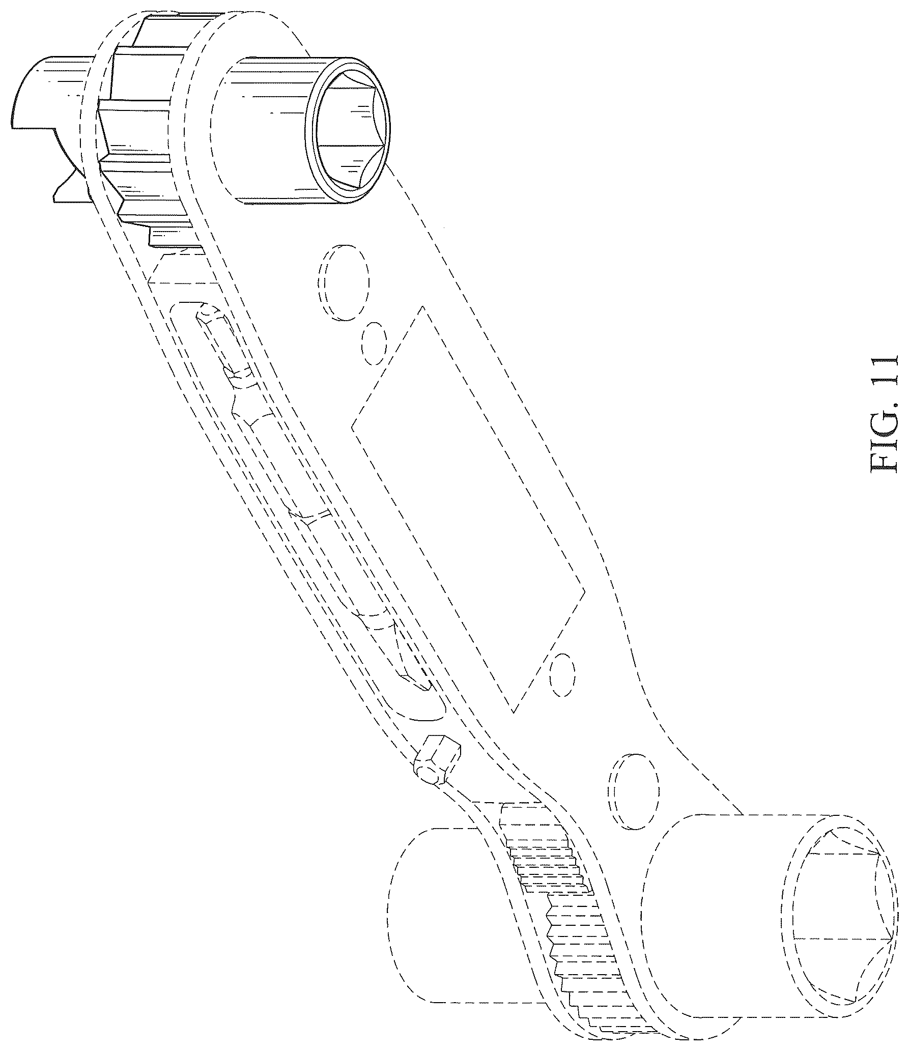 Patent USD1075449 Figure 10 – Ratchet socket of a skateboard wrench