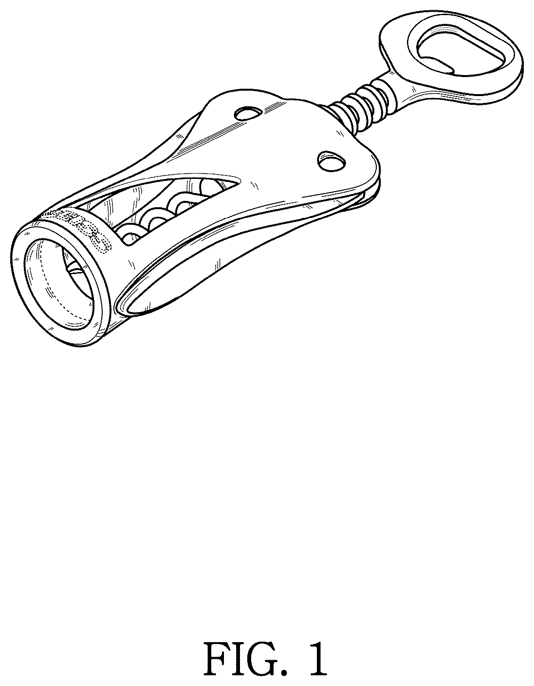 Patent USD1075451 Figure 1 – Wine bottle opener
