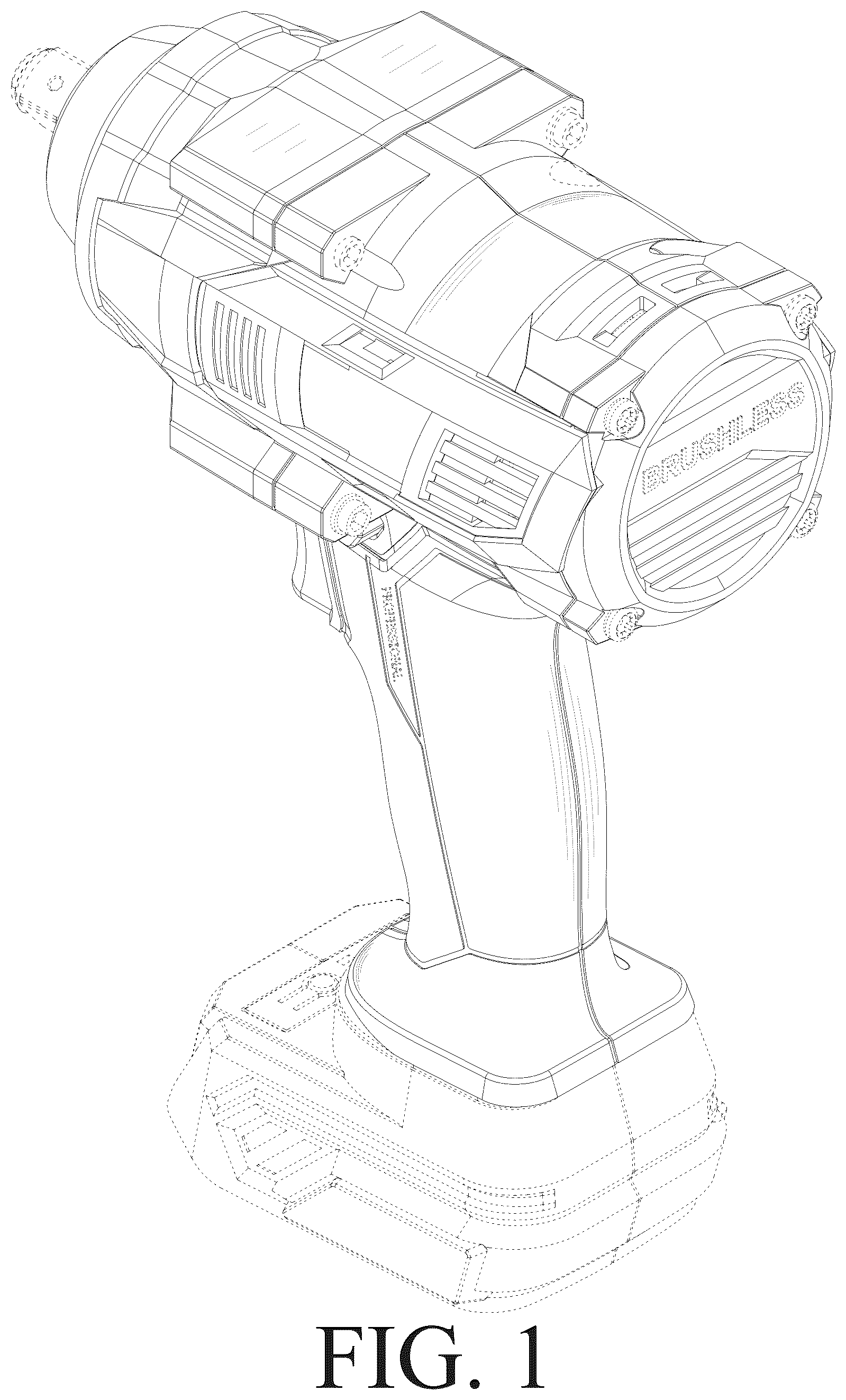 Patent USD1075455 Figure 1 – Impact wrench
