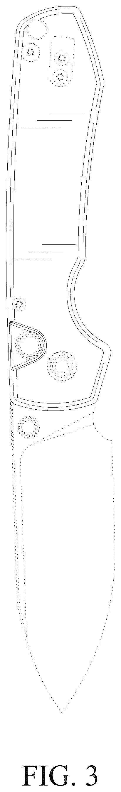 Patent USD1075460 Figure 3 – Knife handle