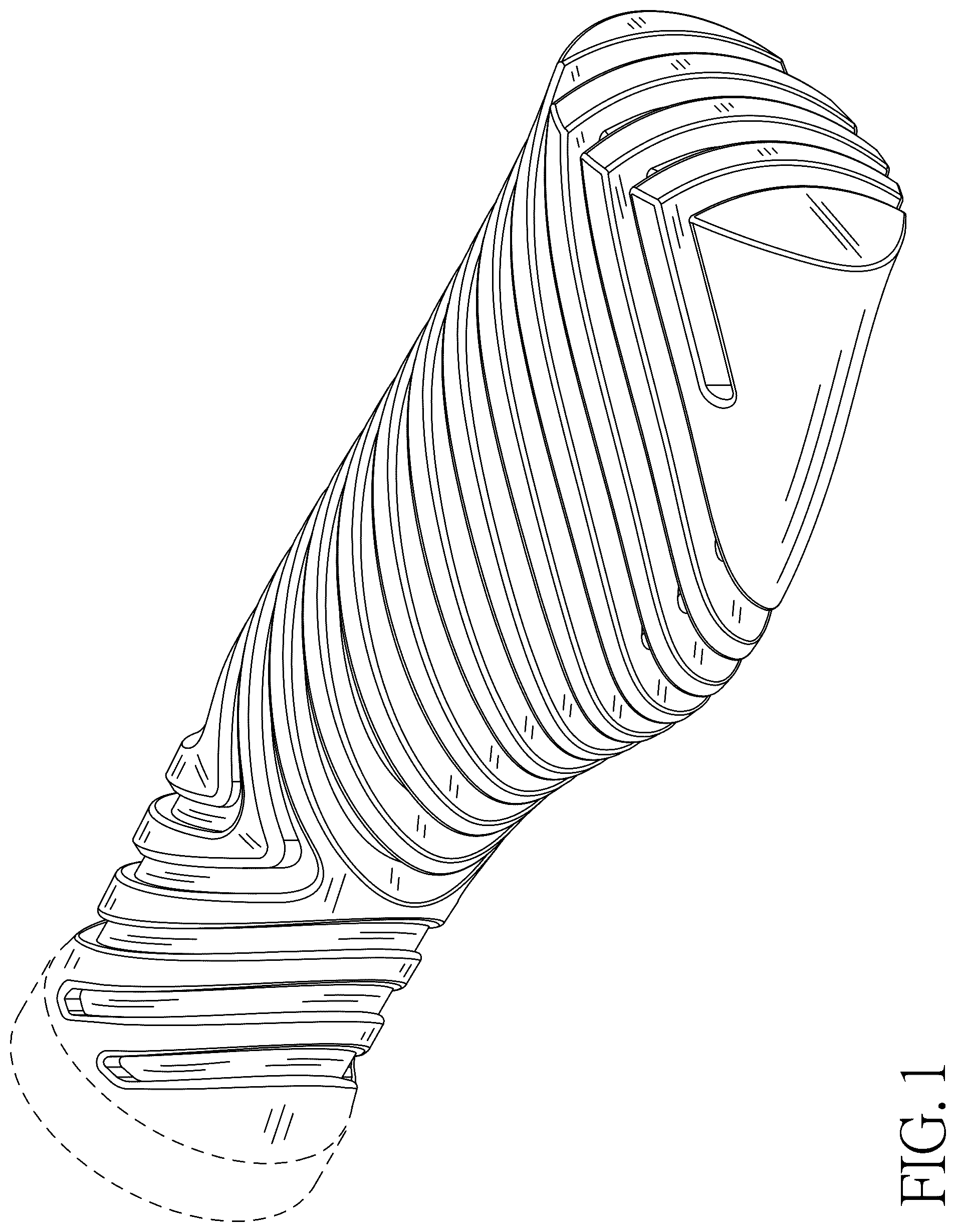 Patent USD1075461 Figure 1 – Bicycle grip