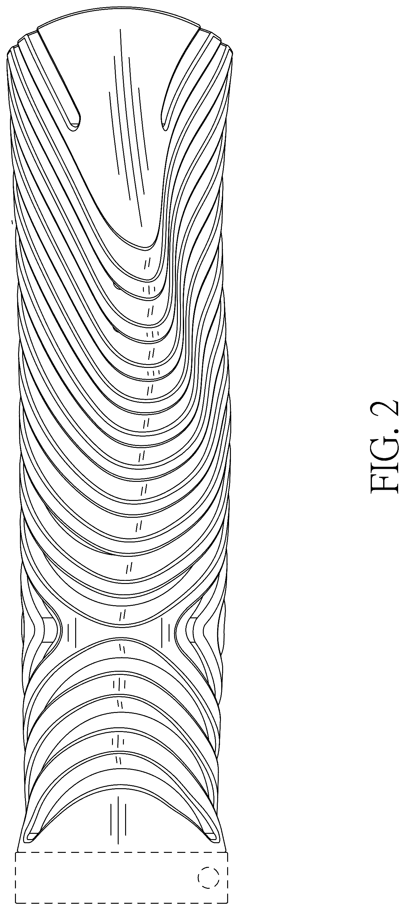 Patent USD1075461 Figure 2 – Bicycle grip