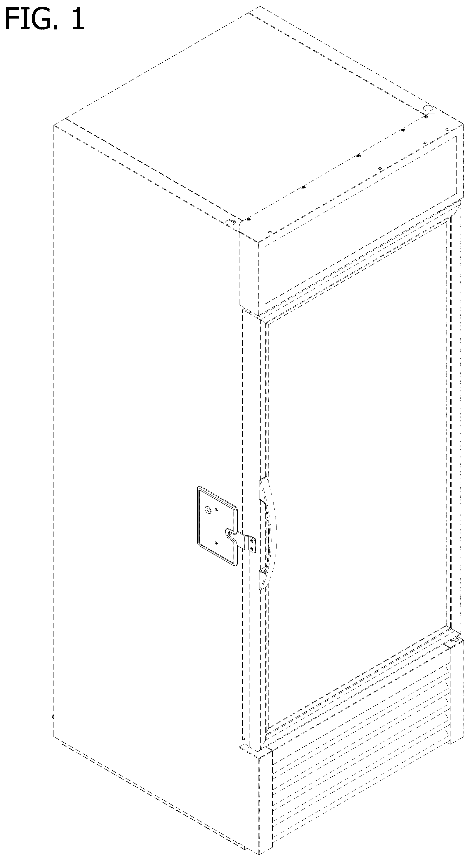 Patent USD1075470 Figure 1 – Refrigerator cabinet door lock