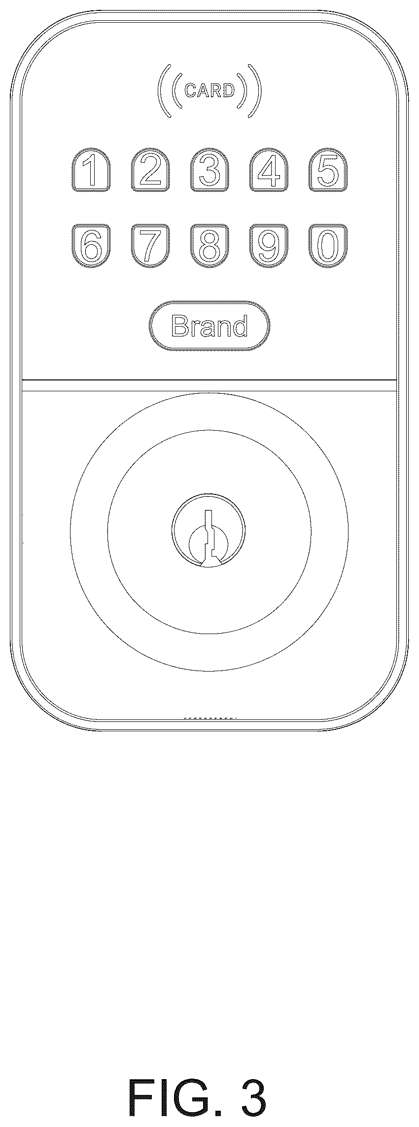 Patent USD1075473 Figure 3 – Smart lock
