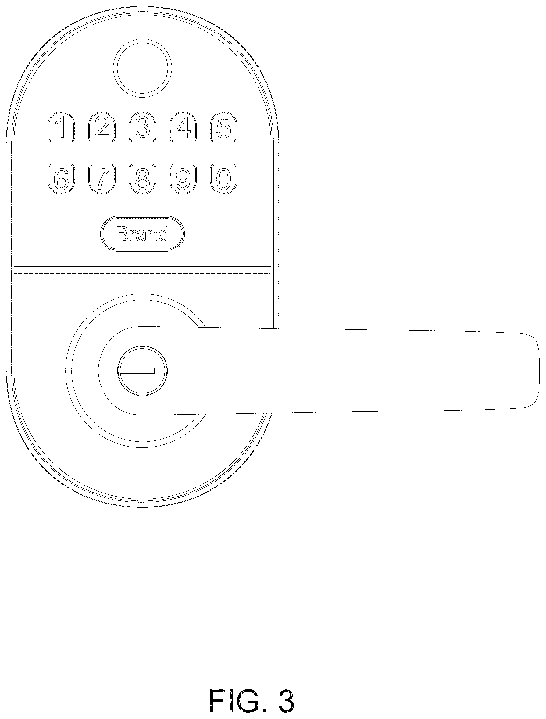 Patent USD1075475 Figure 3 – Smart lock