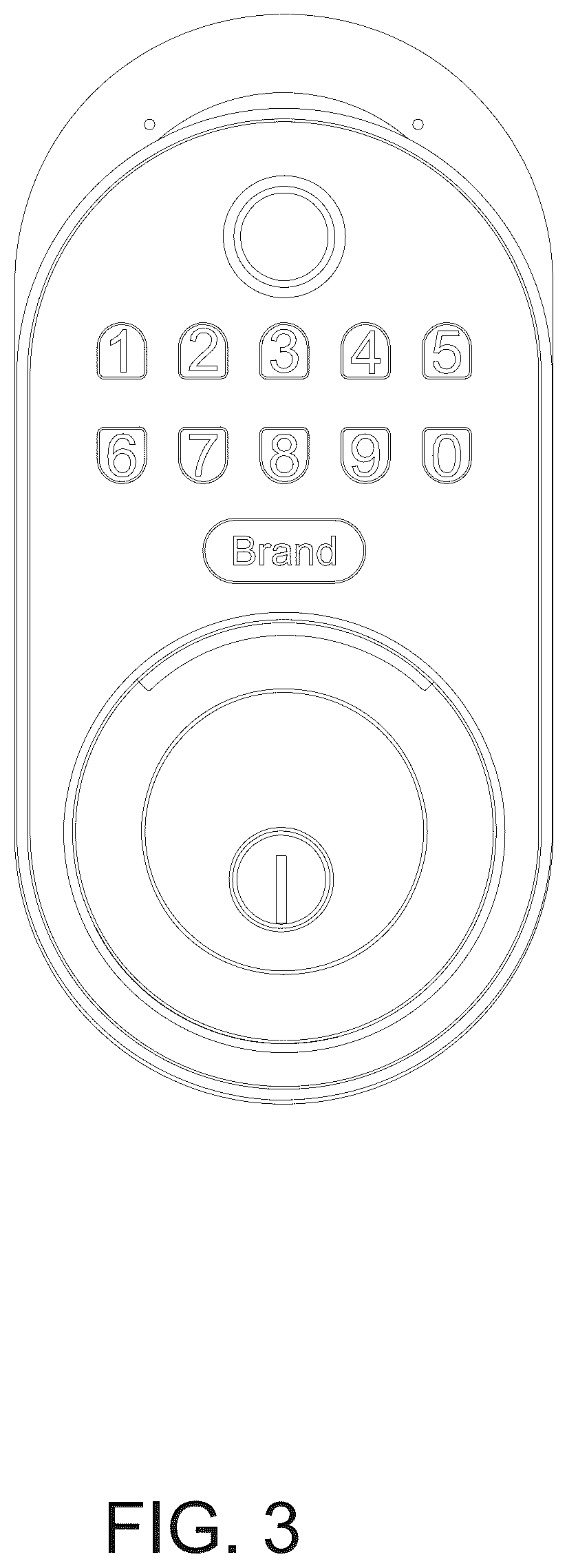 Patent USD1075476 Figure 3 – Smart lock