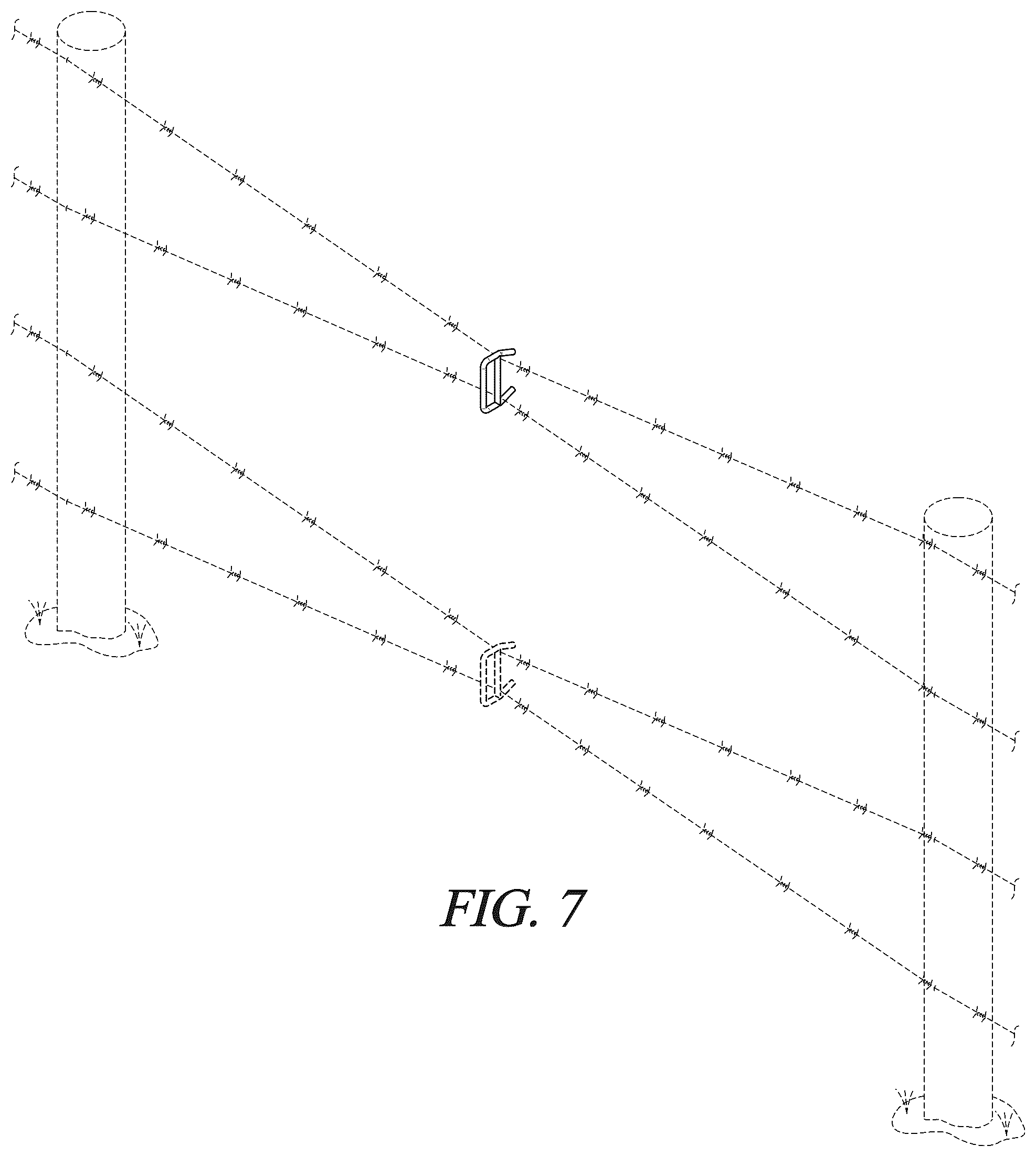 Patent USD1075483 Figure 2 – Multi-strand fence device