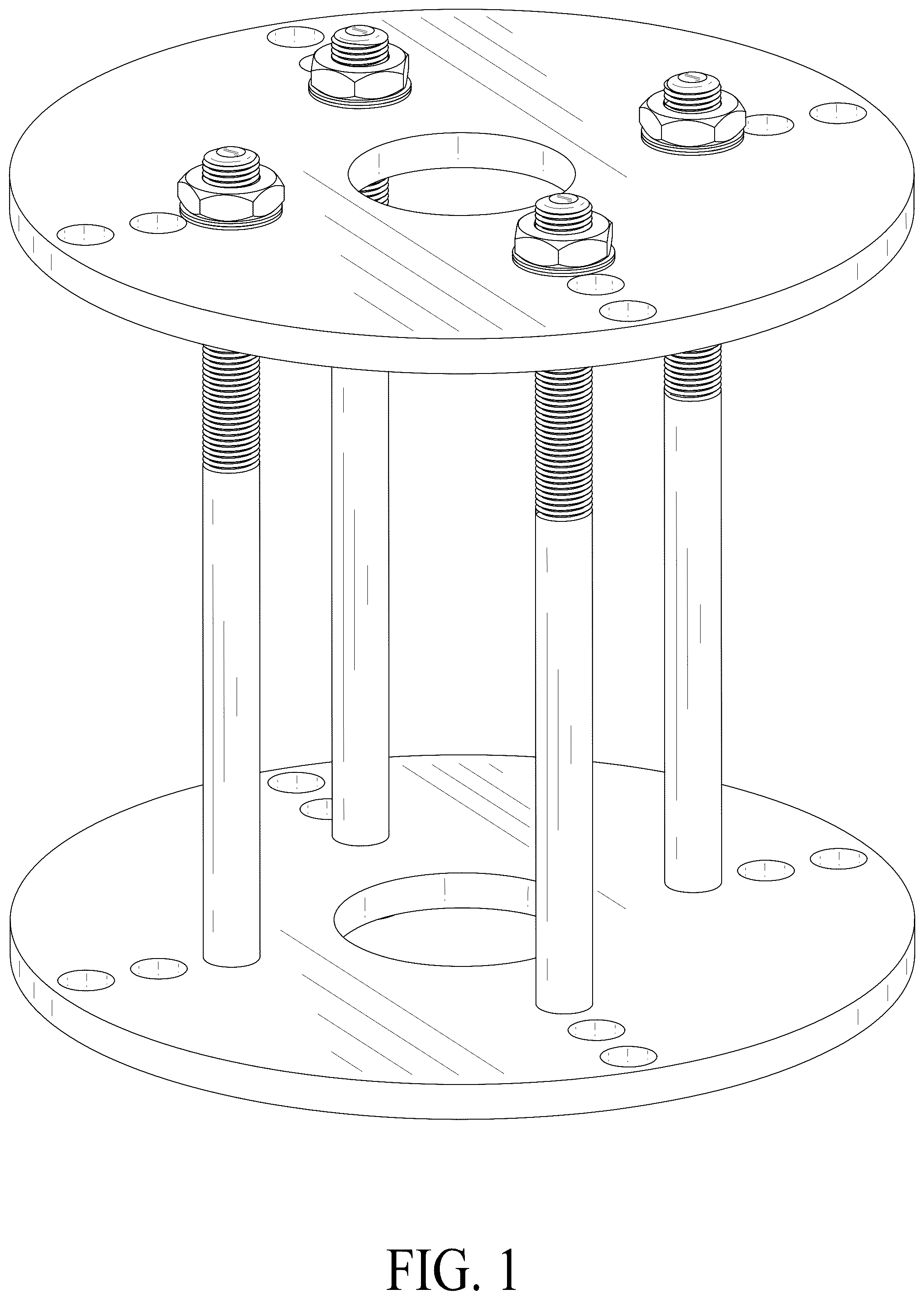 Patent USD1075486 Figure 1 – Automobile motor shaft disassembly and assembly tool