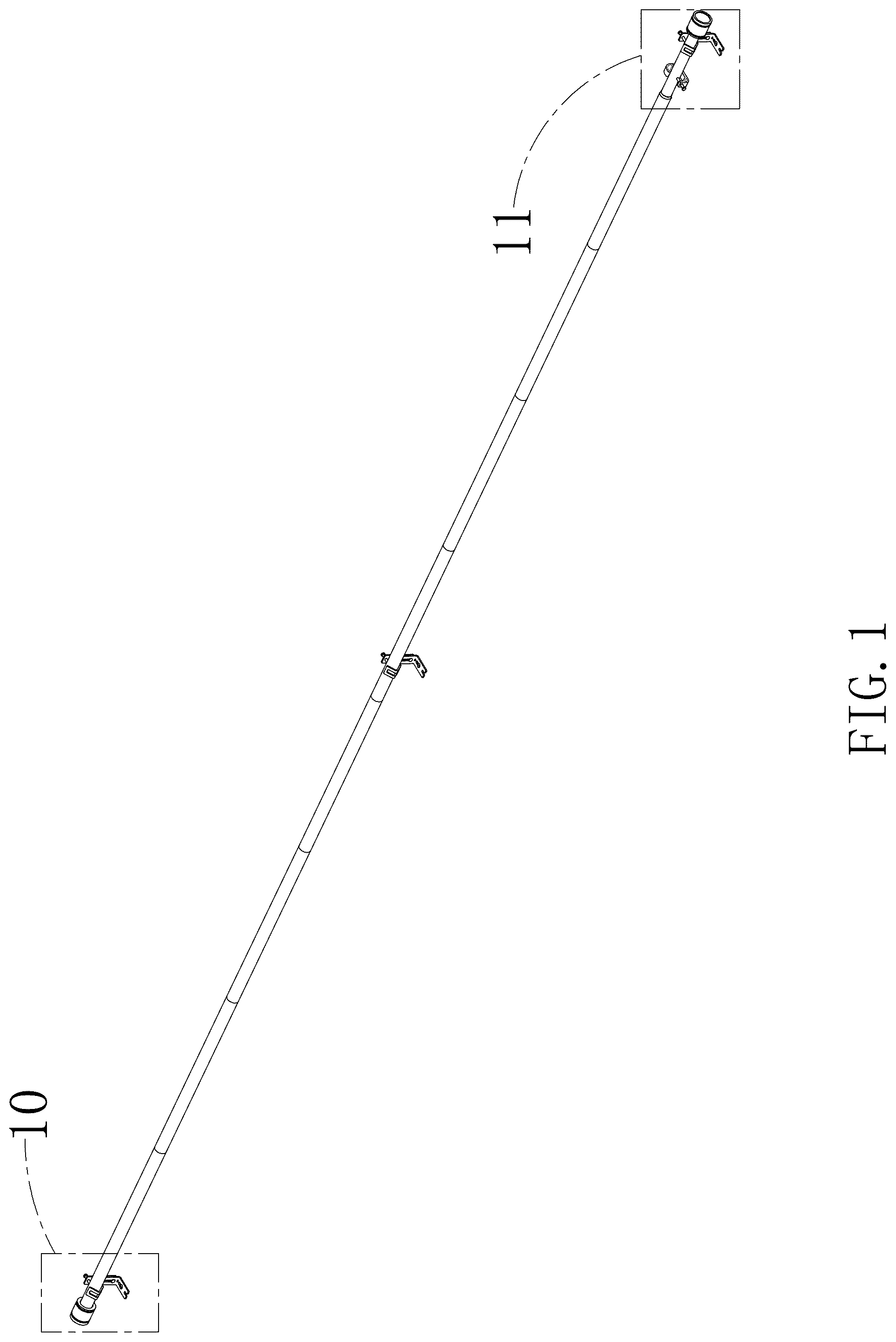 Patent USD1075490 Figure 1 – Curtain rod