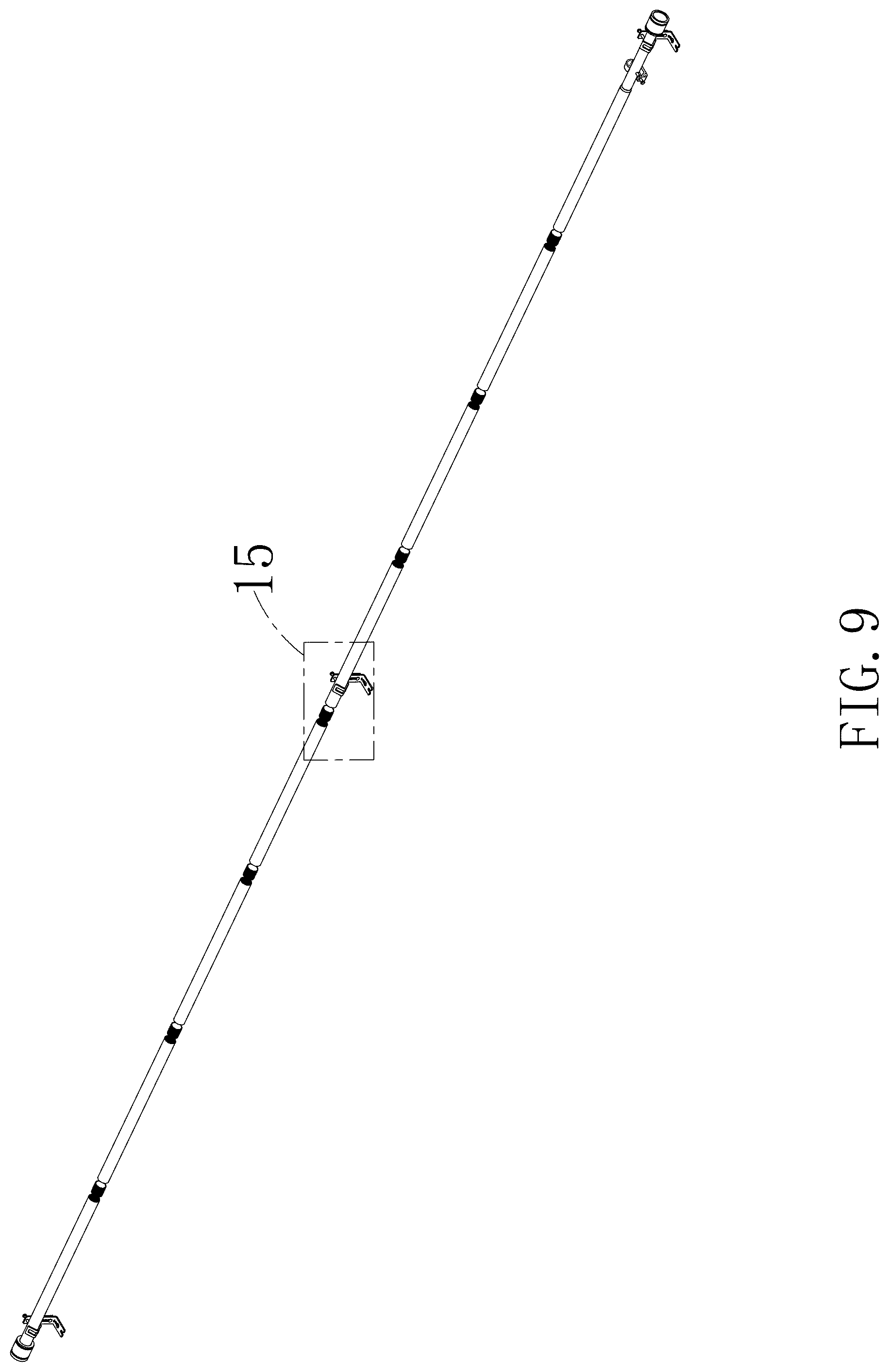 Patent USD1075490 Figure 9 – Curtain rod