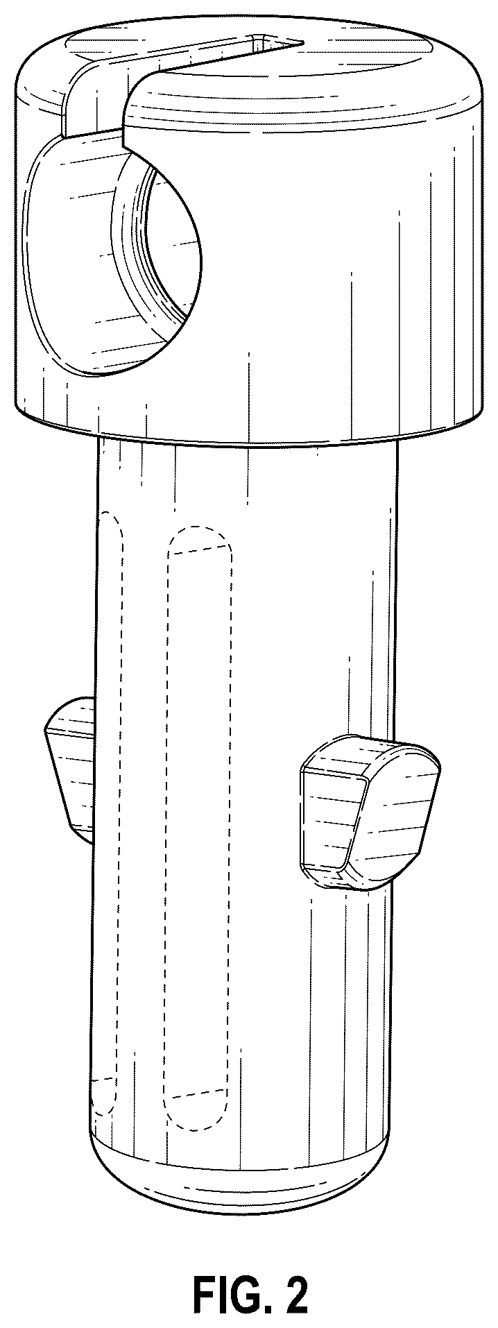 Patent USD1075498 Figure 2 – End cap for a curtain hanging system