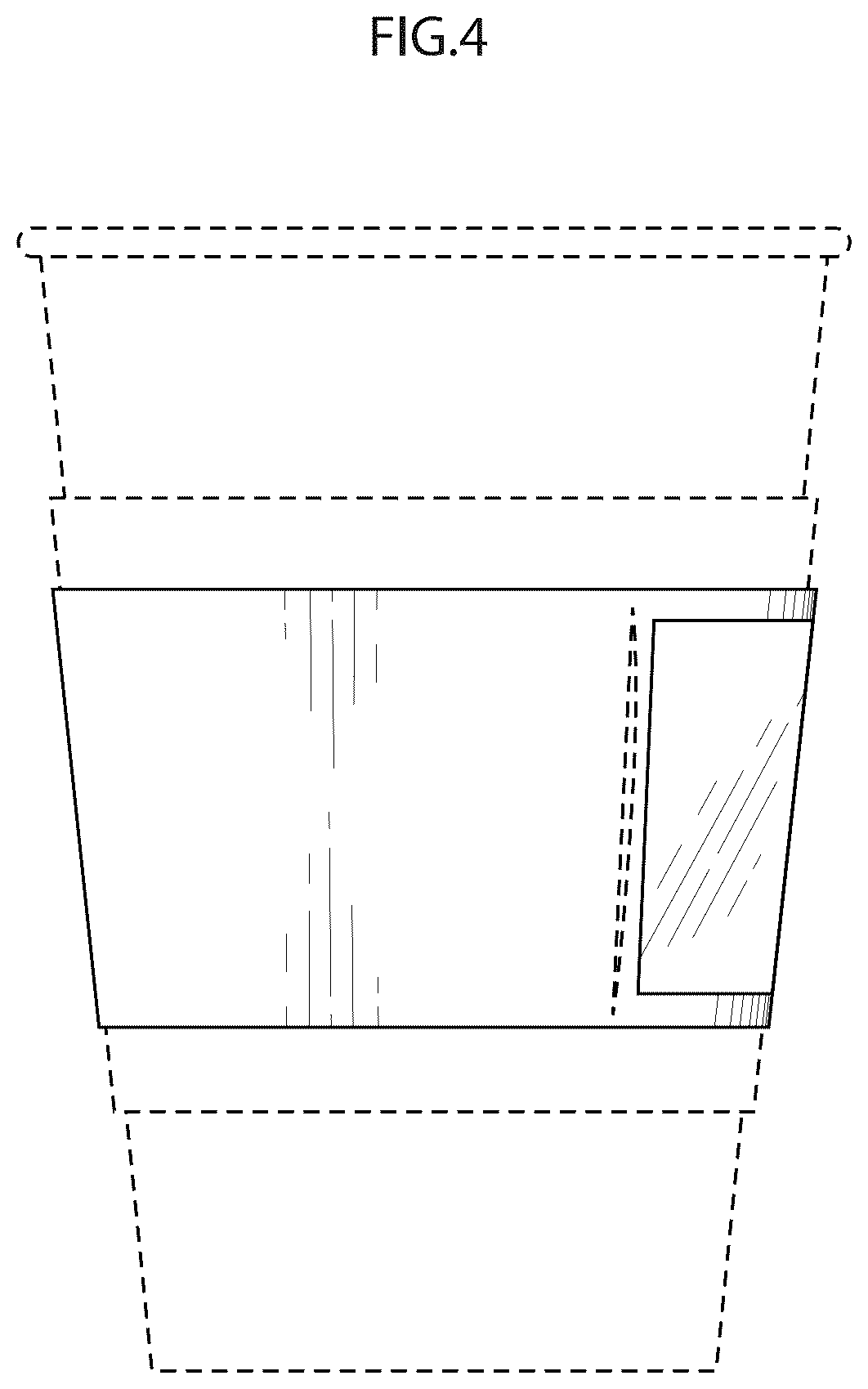 Patent USD1075499 Figure 4 – Coffee cup sleeve
