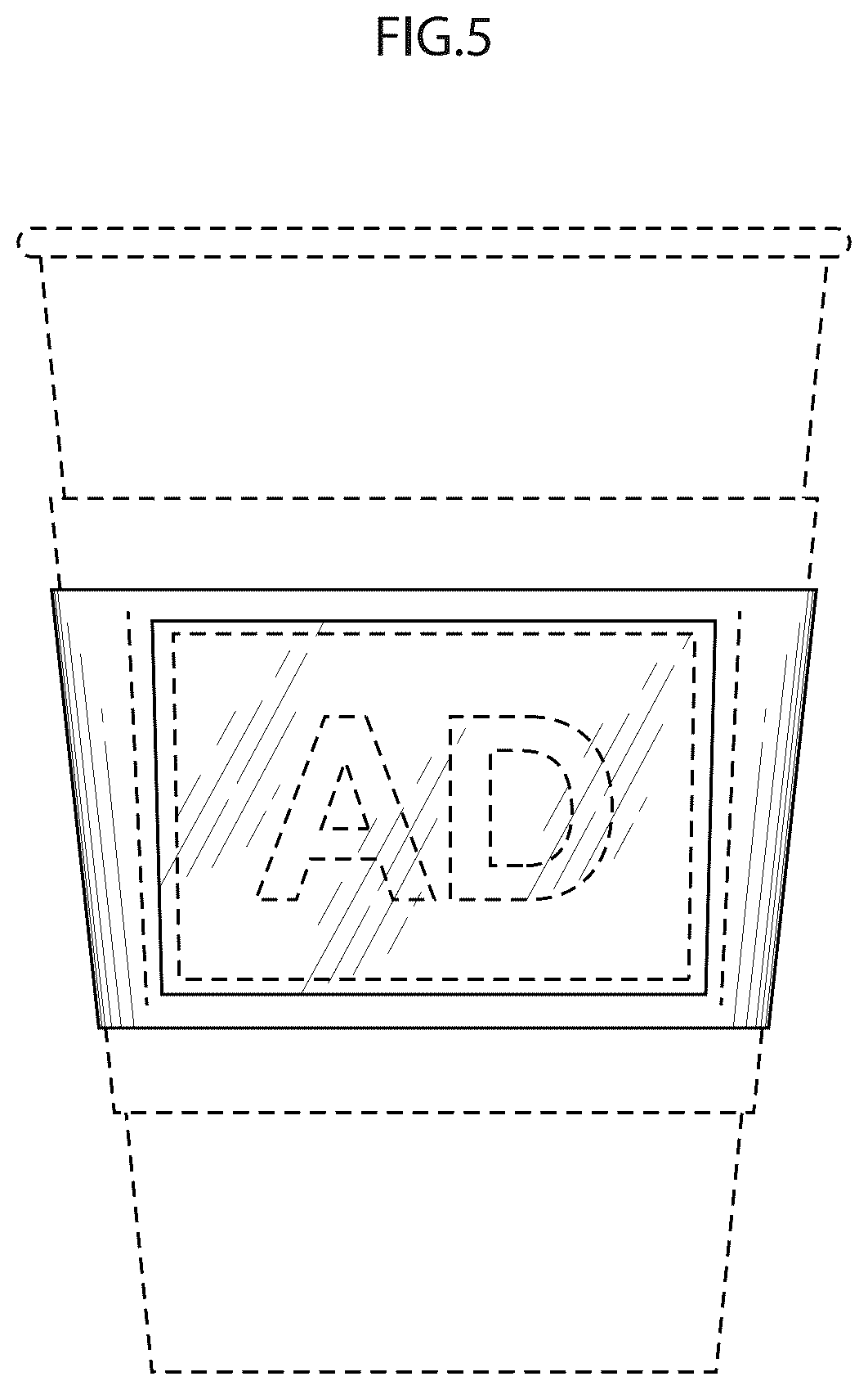 Patent USD1075499 Figure 5 – Coffee cup sleeve
