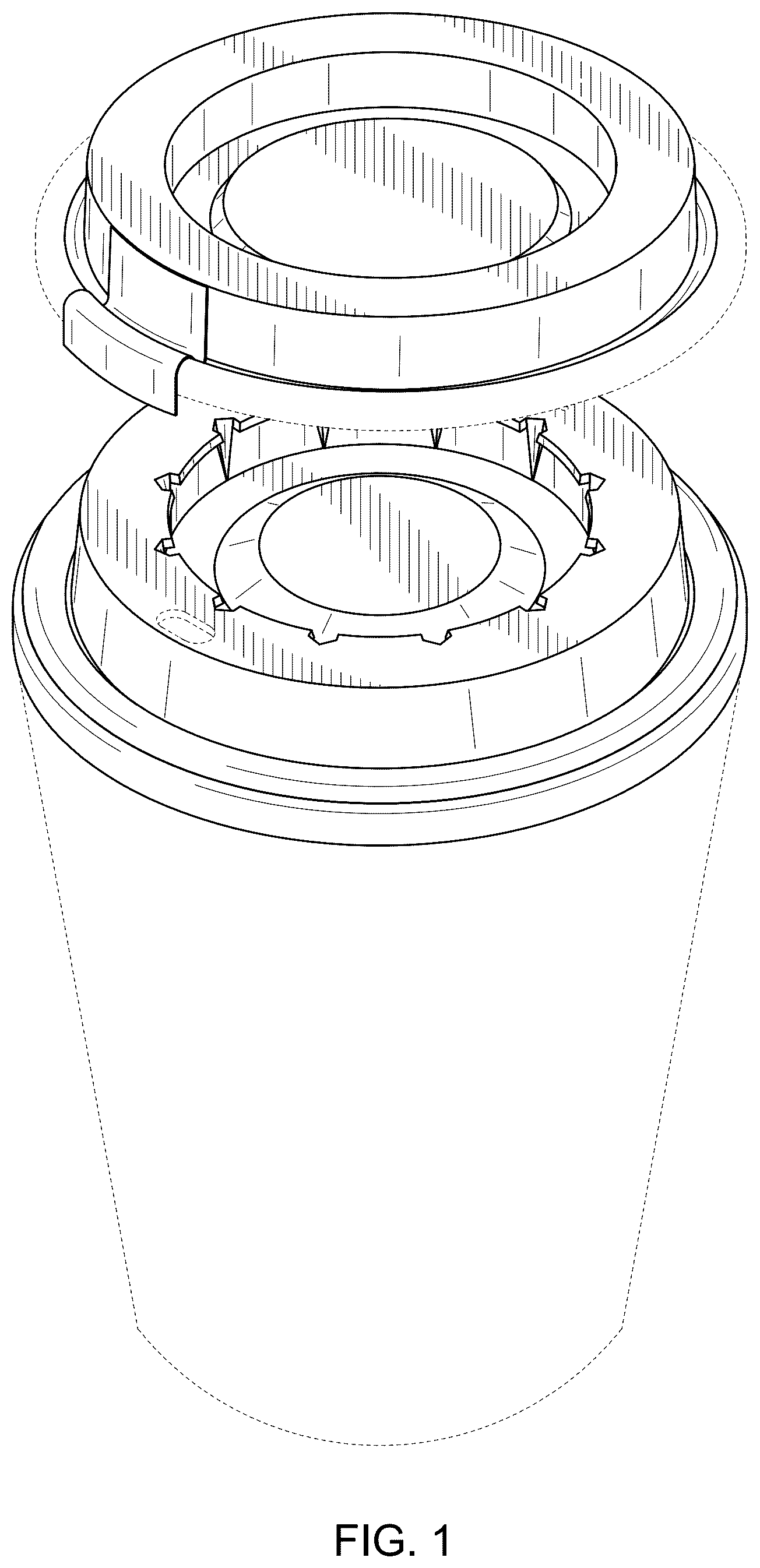 Patent USD1075500 Figure 1 – Combined disposable lid and cover