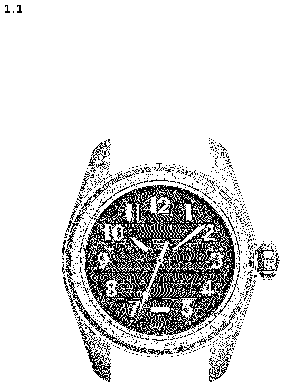 Patent USD1075523 Figure 1 – Watch