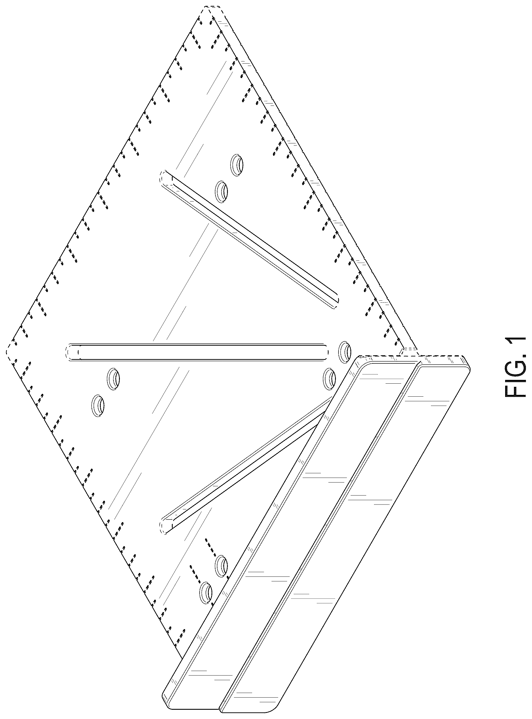 Patent USD1075530 Figure 1 – Template for deck construction