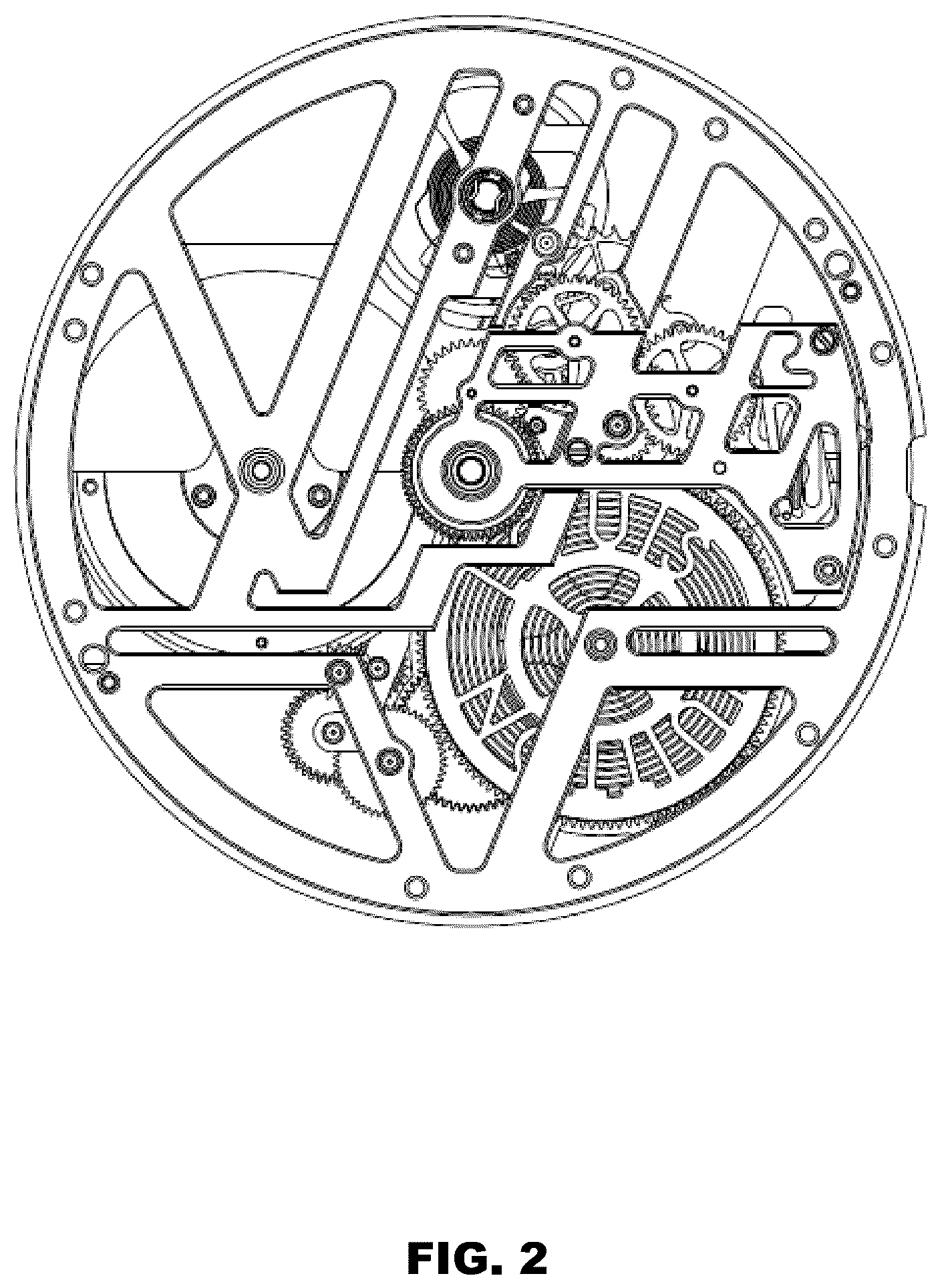 Patent USD1075544 Figure 2 – Combination watch face with movement