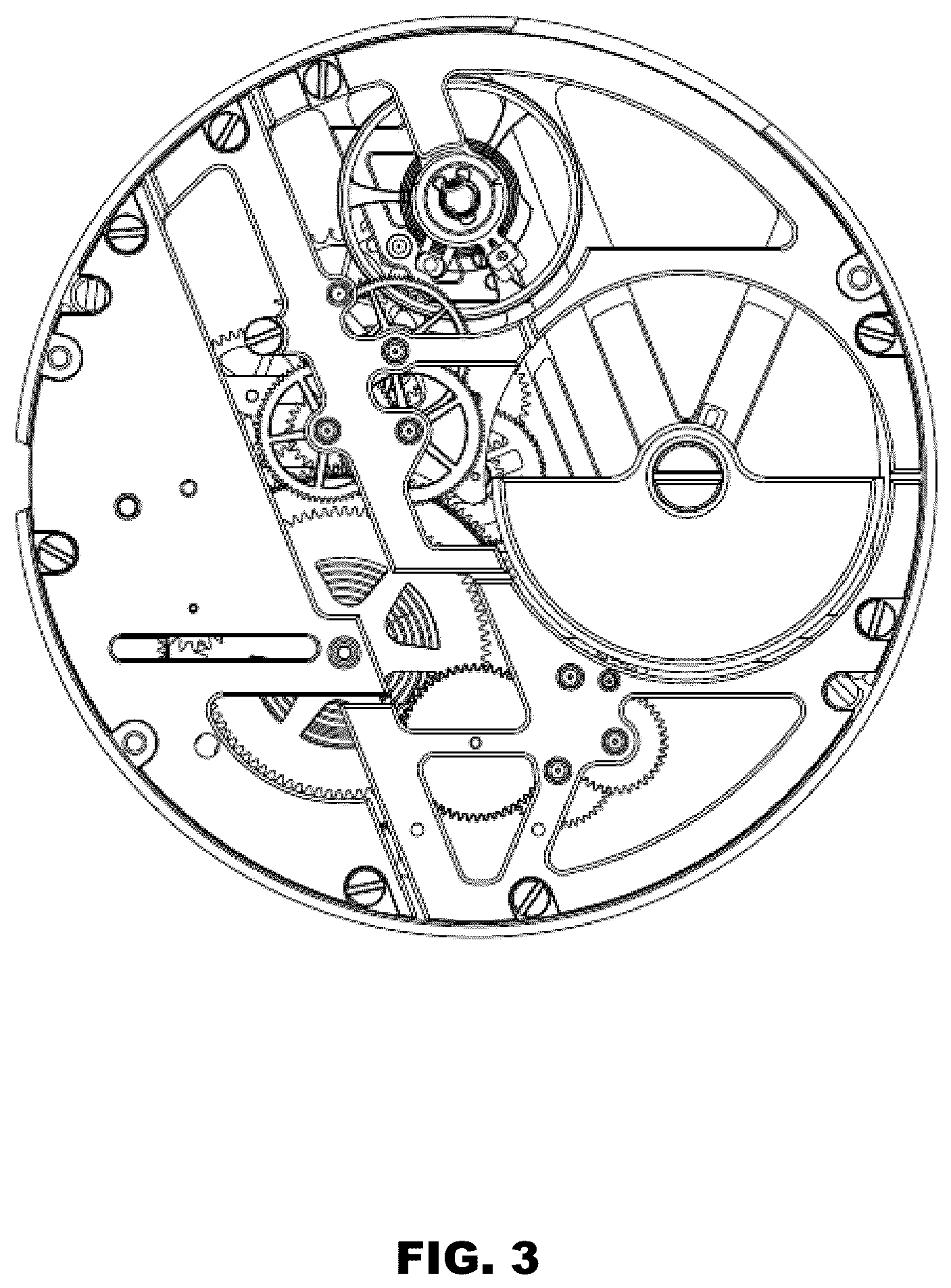 Patent USD1075544 Figure 3 – Combination watch face with movement
